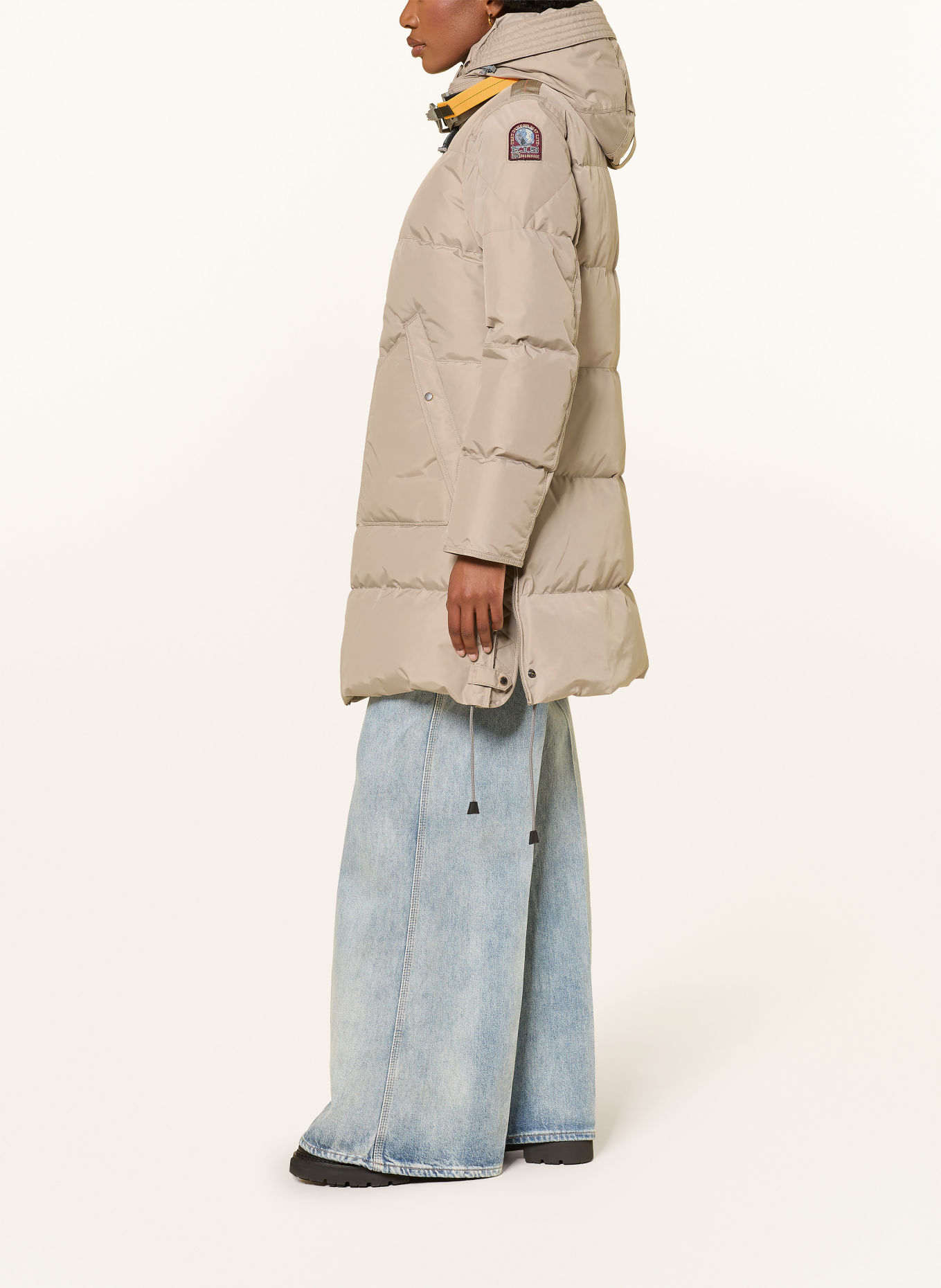PARAJUMPERS Parka puchowa LONG BEAR z odpinanym kapturem: BEŻOWY