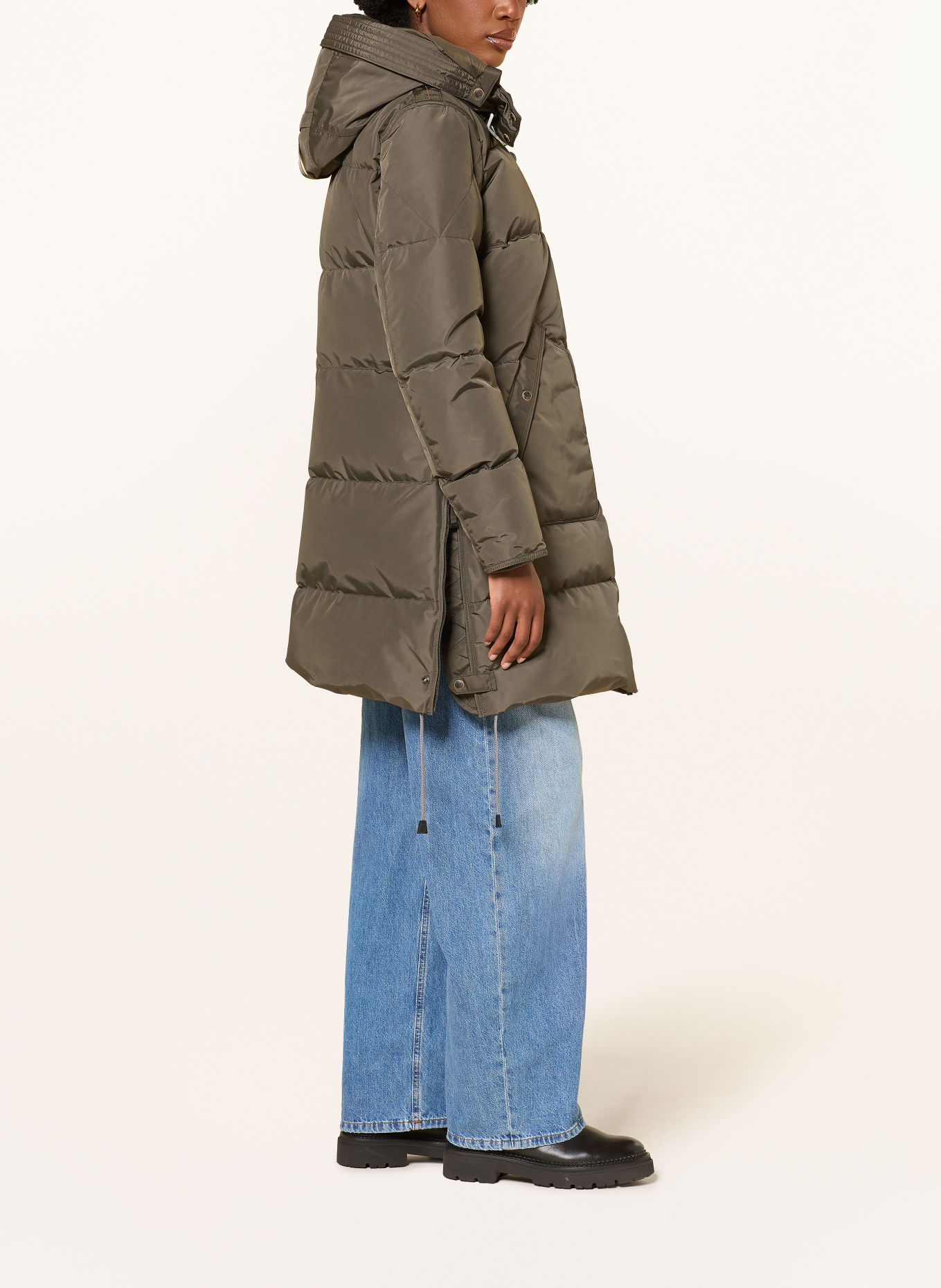 PARAJUMPERS Parka puchowa LONG BEAR z odpinanym kapturem: KHAKI