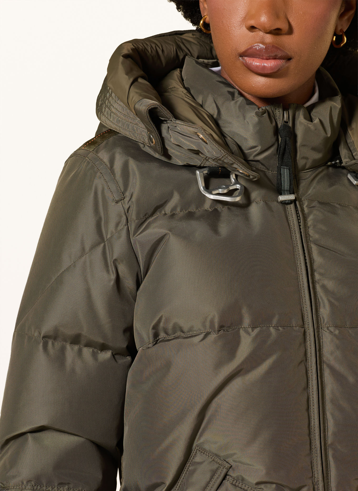 PARAJUMPERS Parka puchowa LONG BEAR z odpinanym kapturem: KHAKI