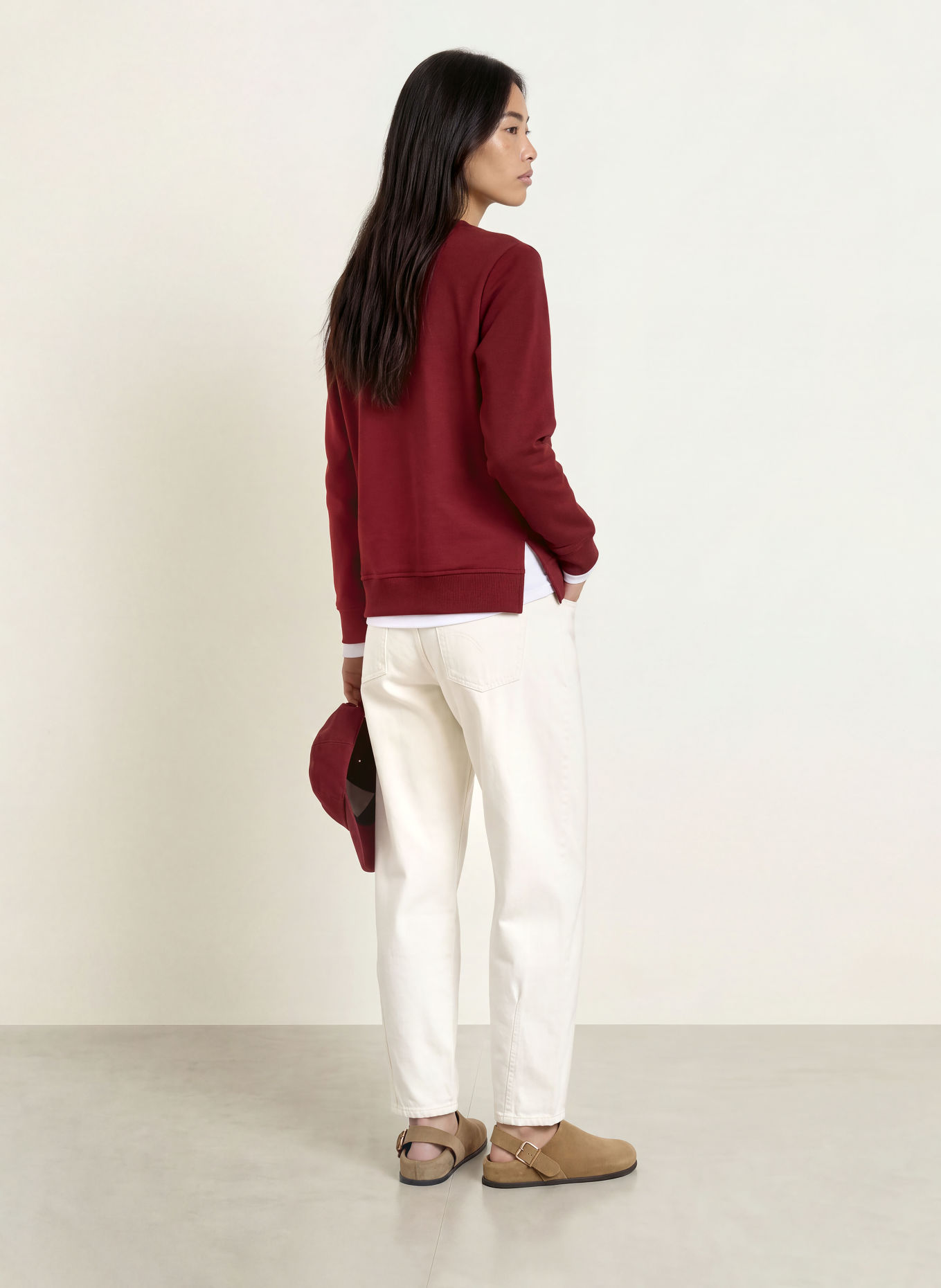 CODELLO Sweatshirt: DARK RED / GOLD / ECRU