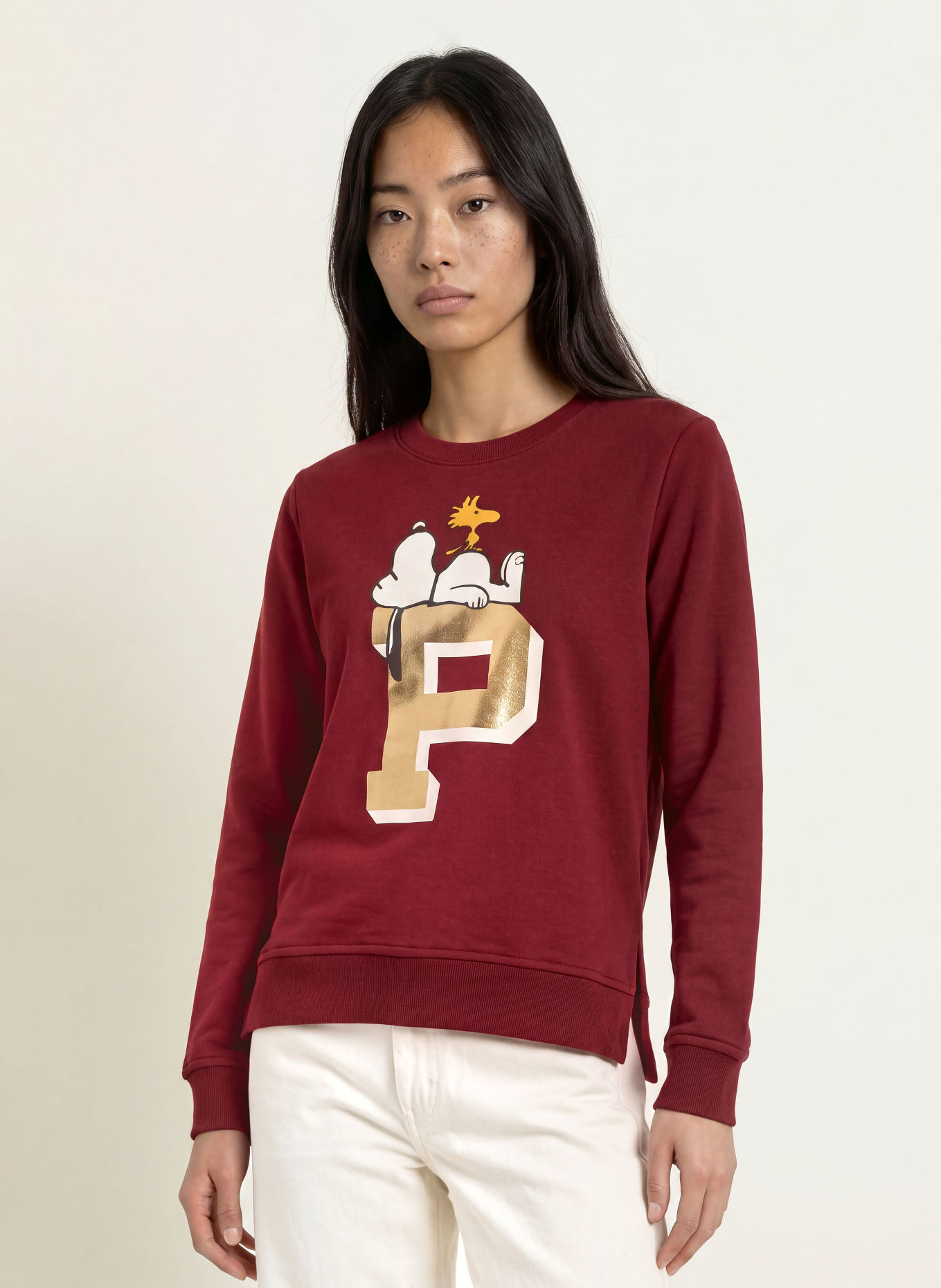 CODELLO Sweatshirt: DARK RED / GOLD / ECRU