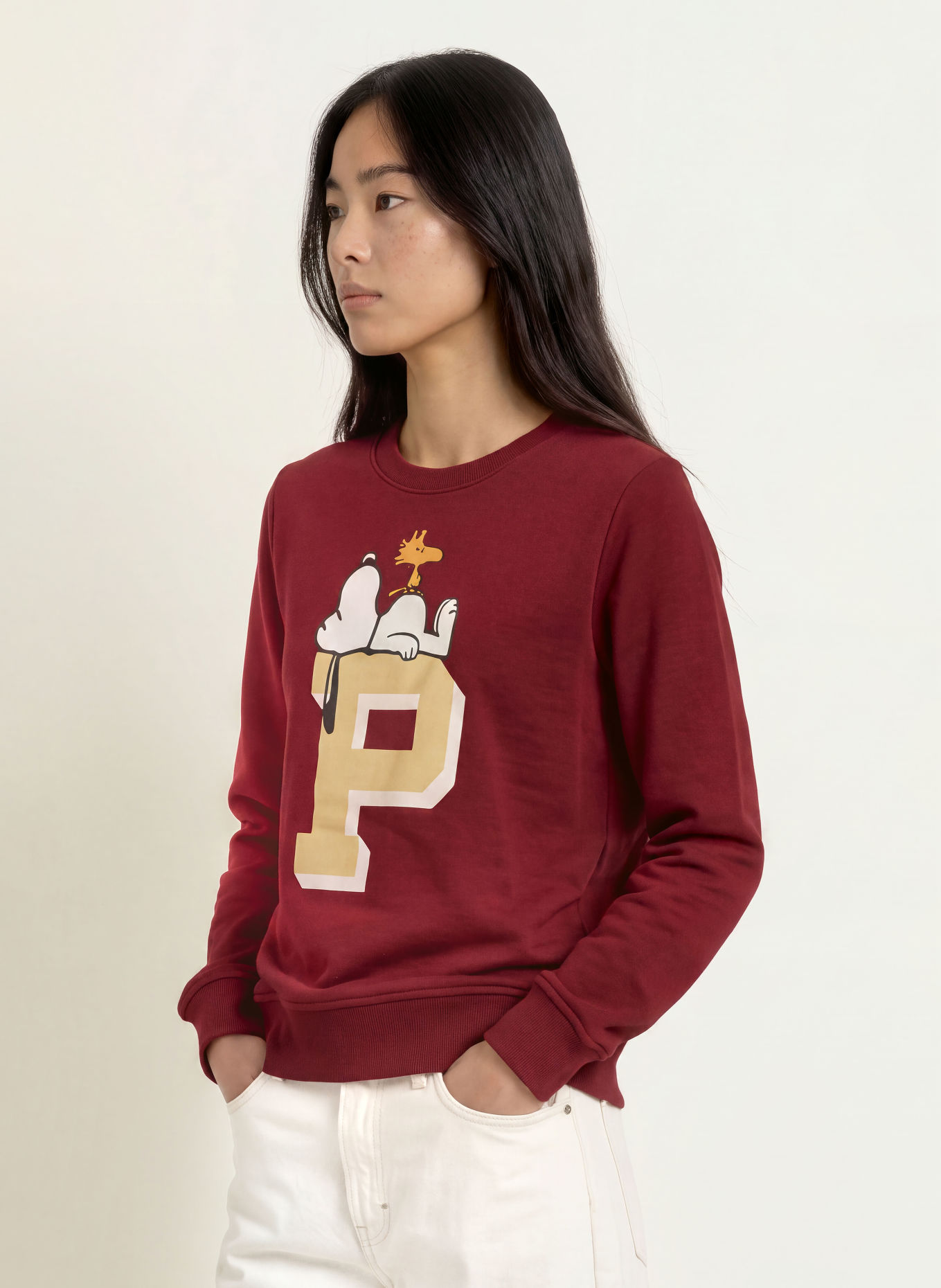 CODELLO Sweatshirt: DARK RED / GOLD / ECRU