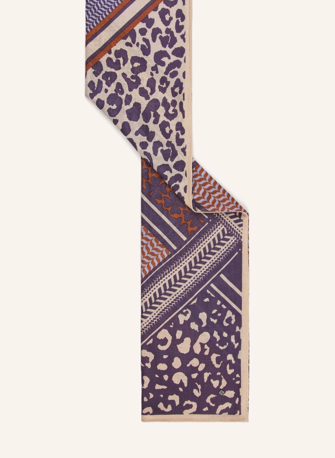 CODELLO Schal: LILA / BRAUN / BEIGE