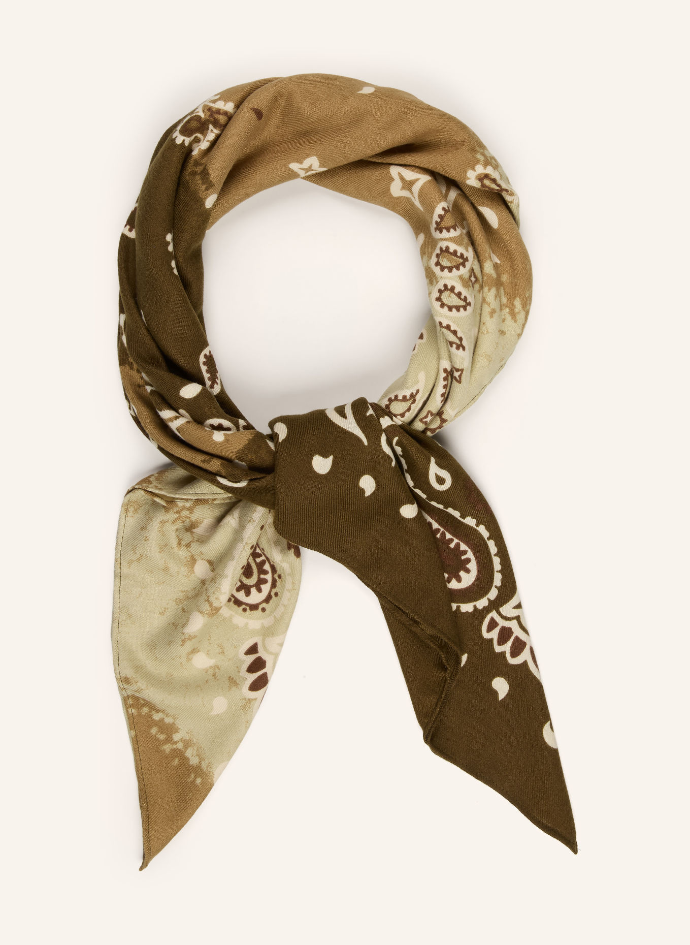 CODELLO Halsdoek: KAKI / MARRON FONCÉ / CRÈME