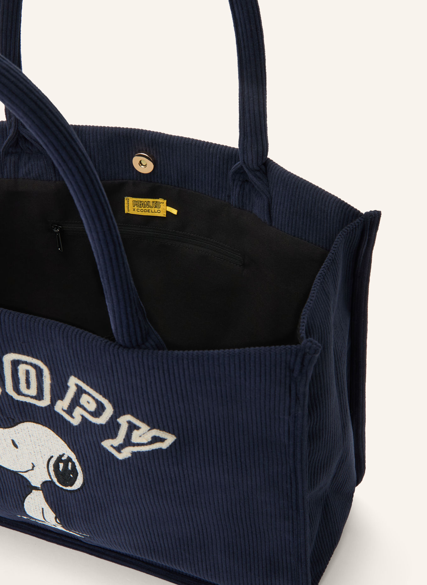 CODELLO Shopper: DUNKELBLAU / CREME