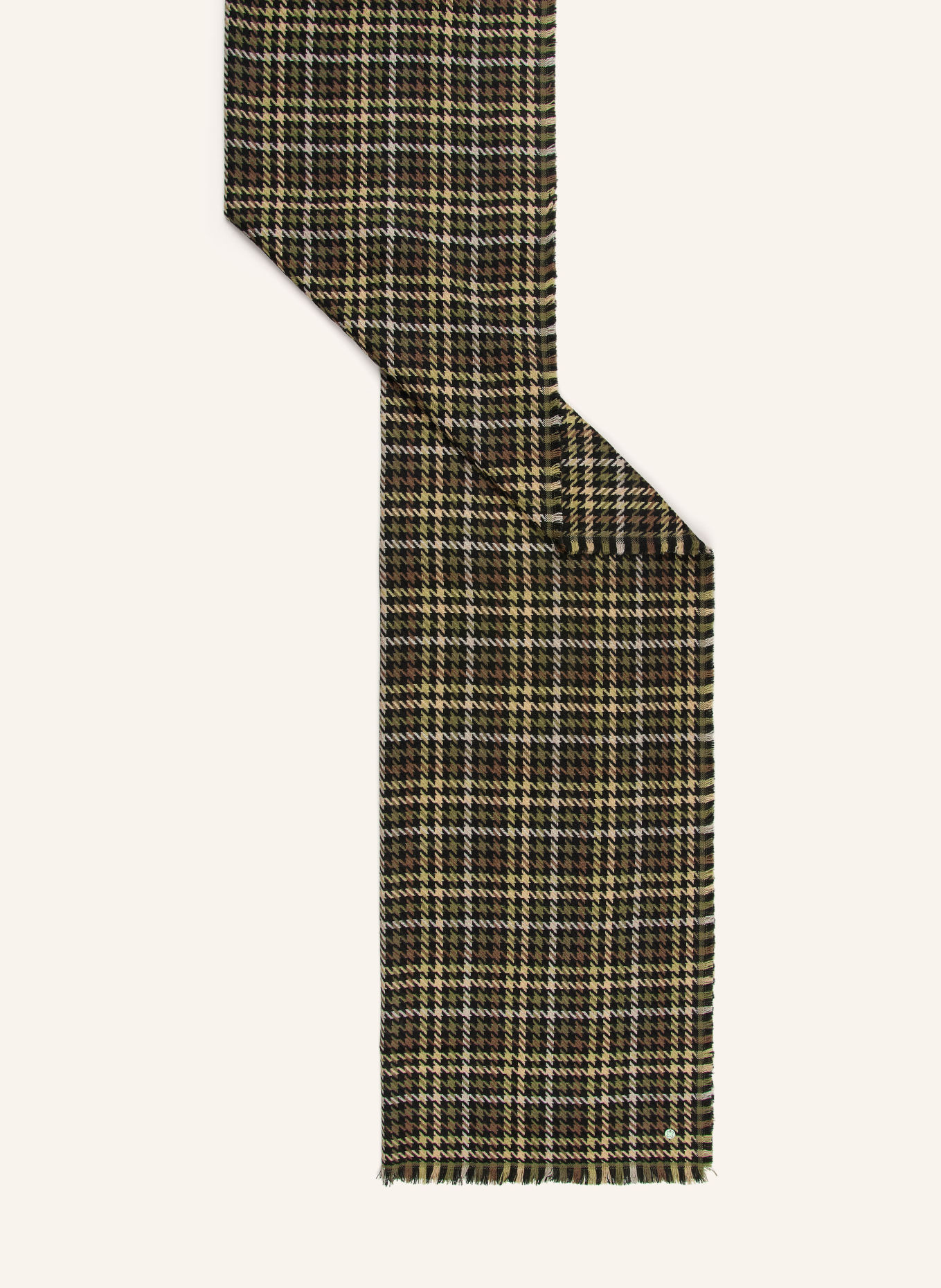 CODELLO Schal: KHAKI / BRAUN / SCHWARZ