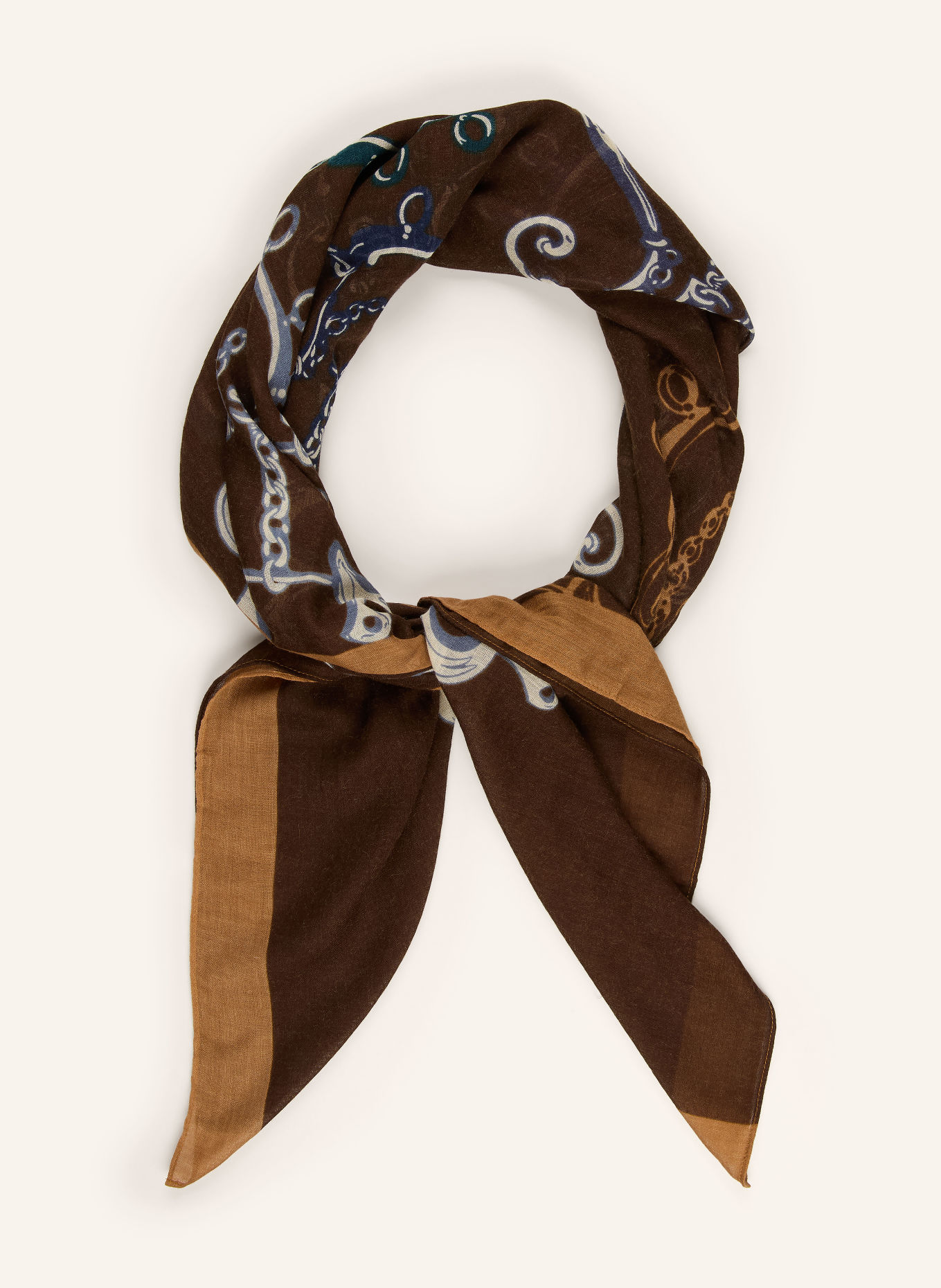 CODELLO Halsdoek: MARRON FONCÉ / COGNAC / CRÈME