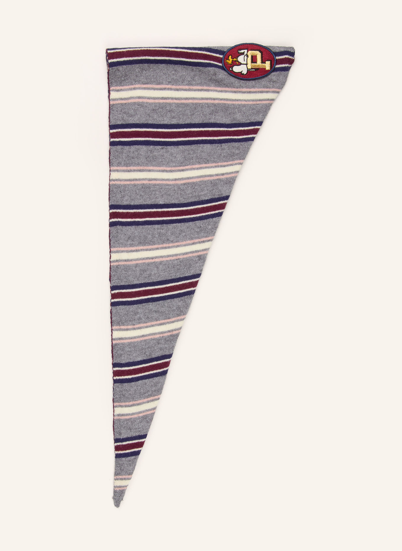 CODELLO Driehoekssjaal: GRIJS / DONKERROOD / DONKERBLAUW