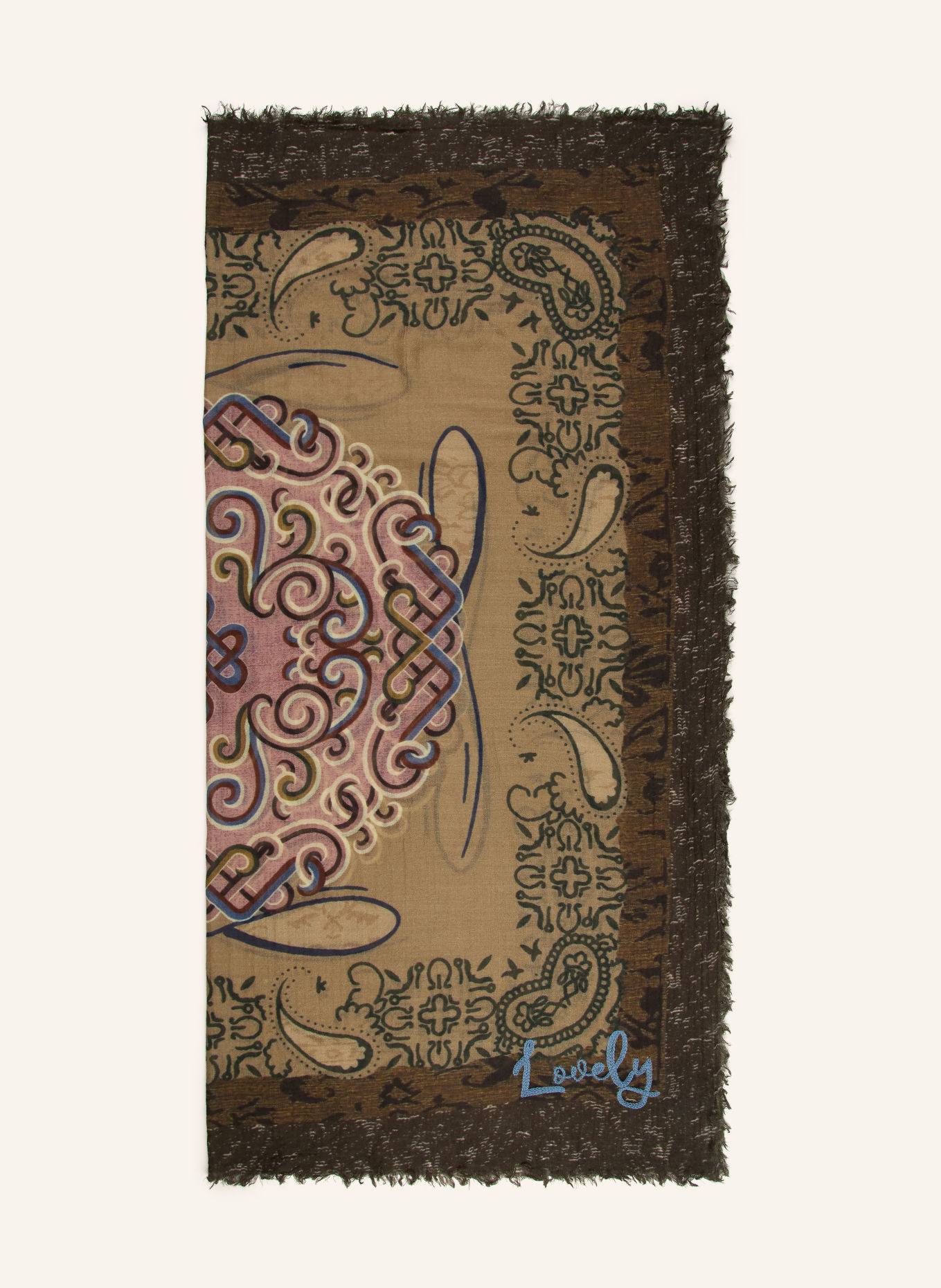 CODELLO Halsdoek: OLIJF / BRUIN / BLAUW