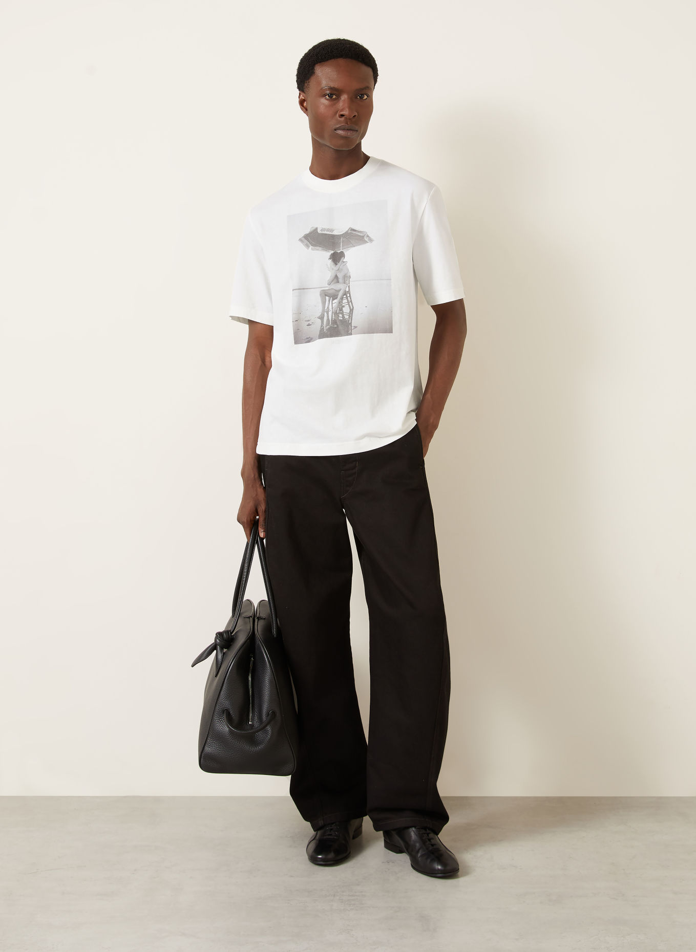 JACQUEMUS T-shirt LE TSHIRT CAMPAGNE: WIT / GRIJS
