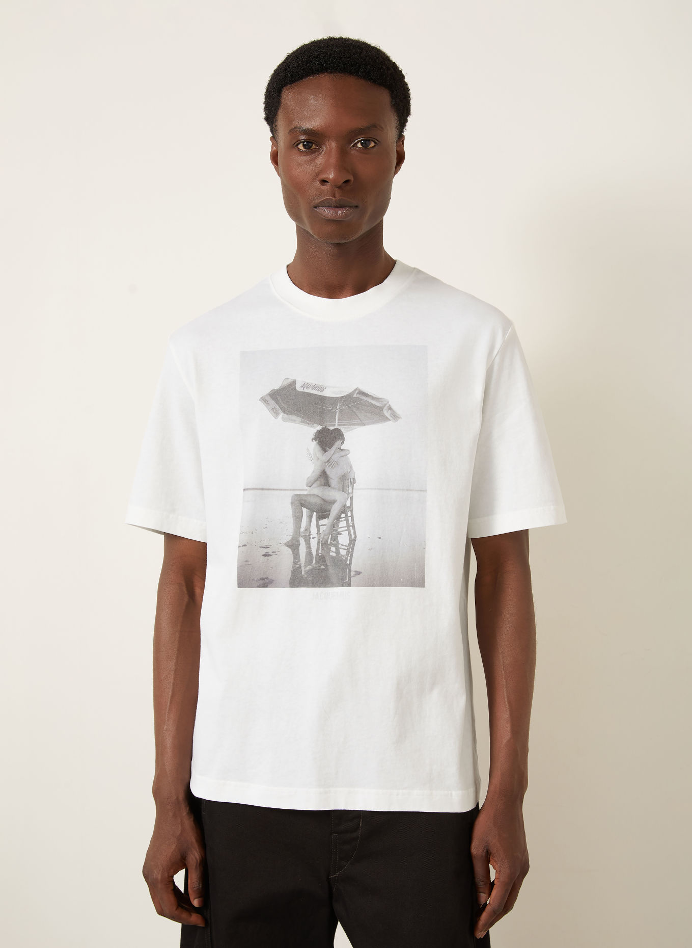 JACQUEMUS T-shirt LE TSHIRT CAMPAGNE: WIT / GRIJS