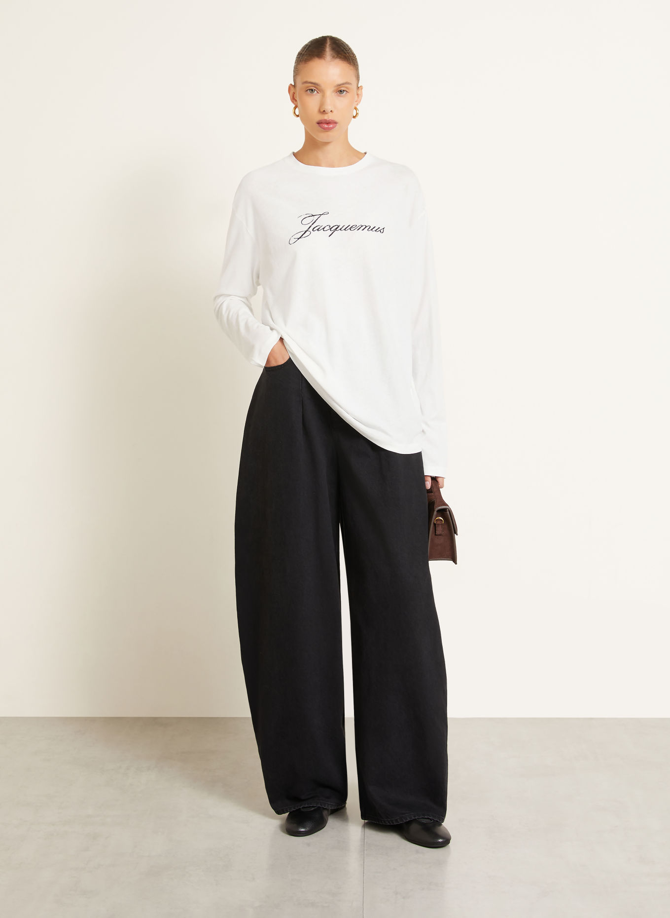 JACQUEMUS Long-sleeve shirt LE T-Shirt MONTAIGNE: WHITE