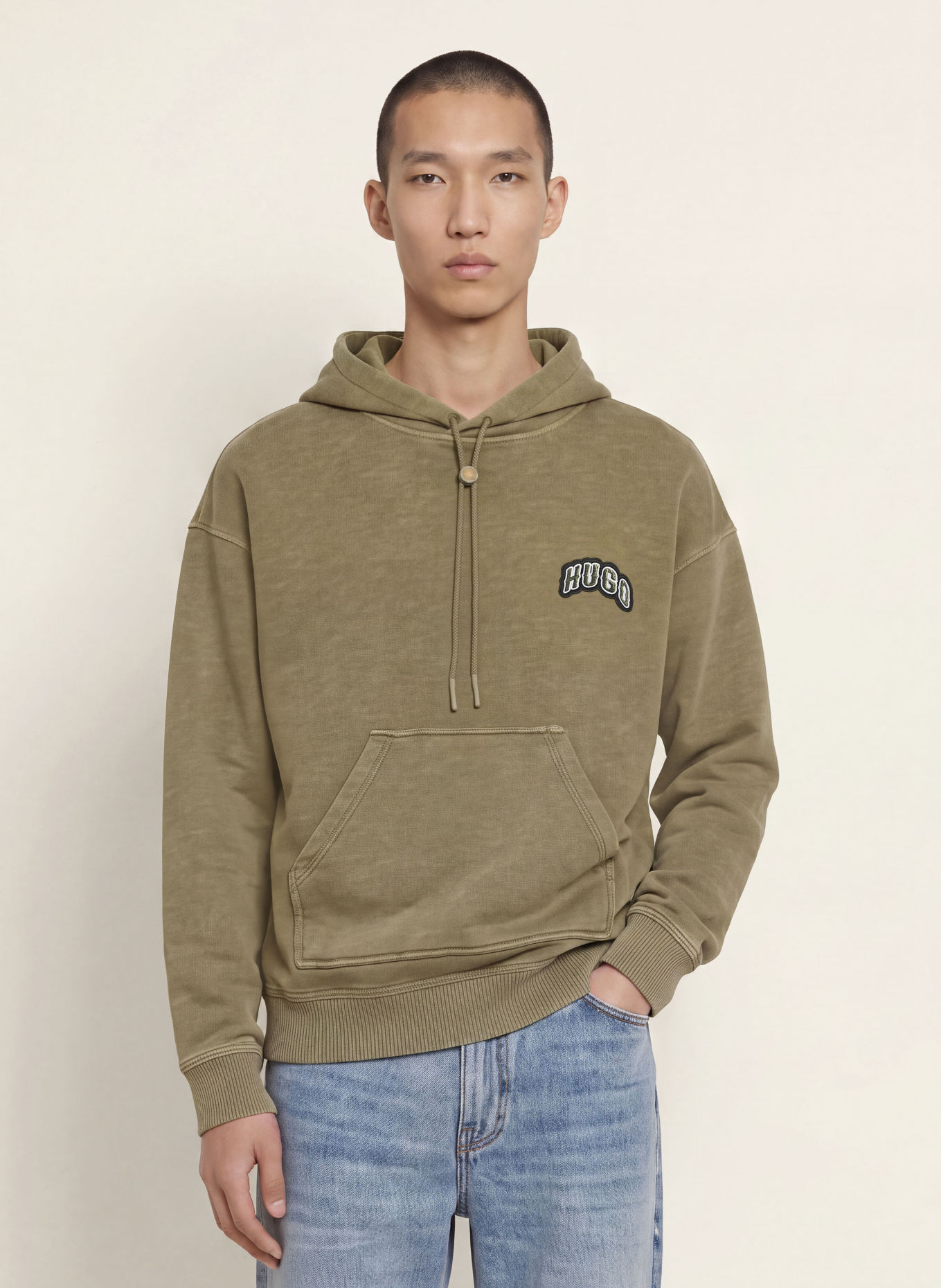 HUGO Hoodie NUCAROO: OLIJF