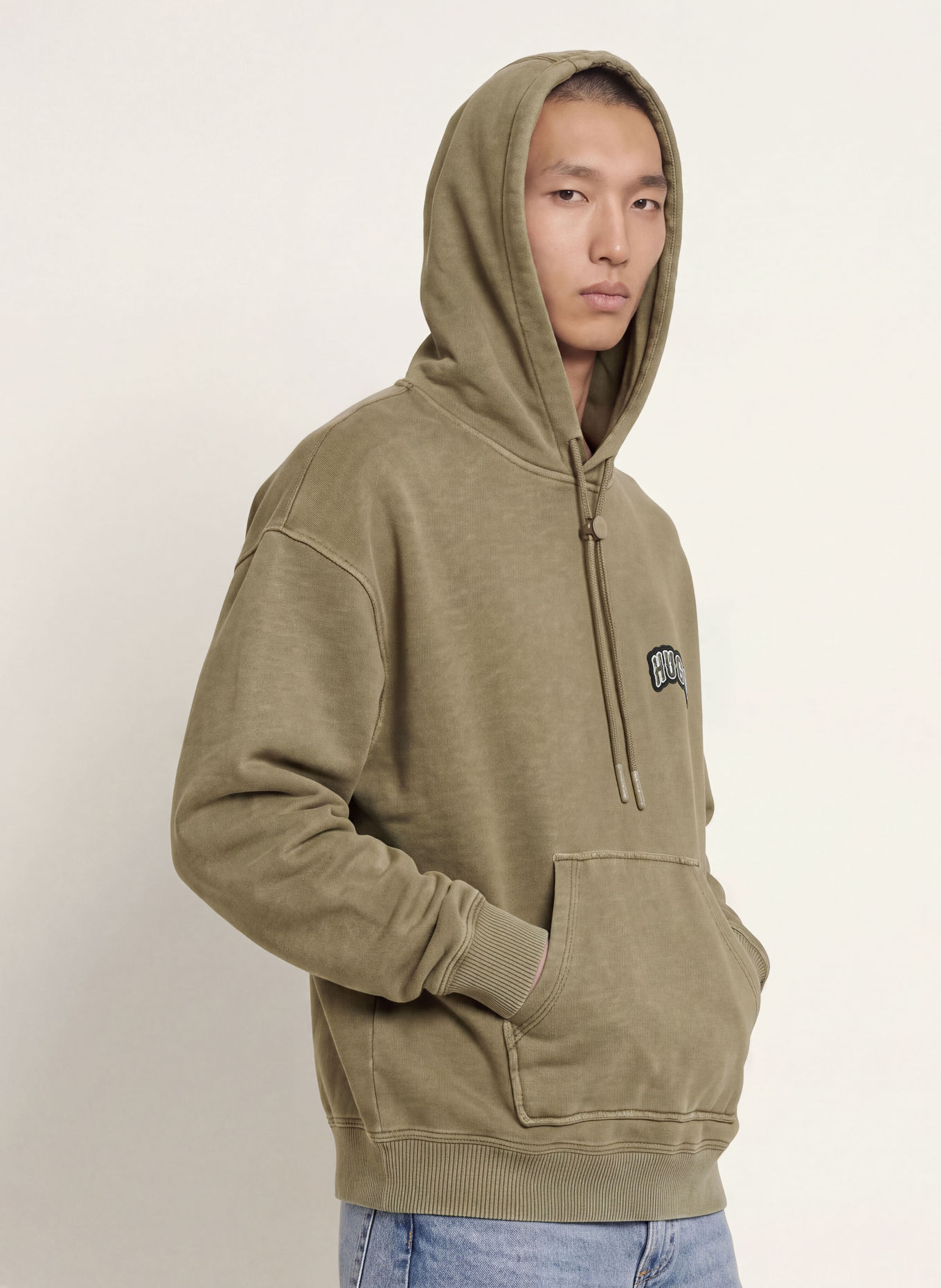 HUGO Hoodie NUCAROO: OLIJF