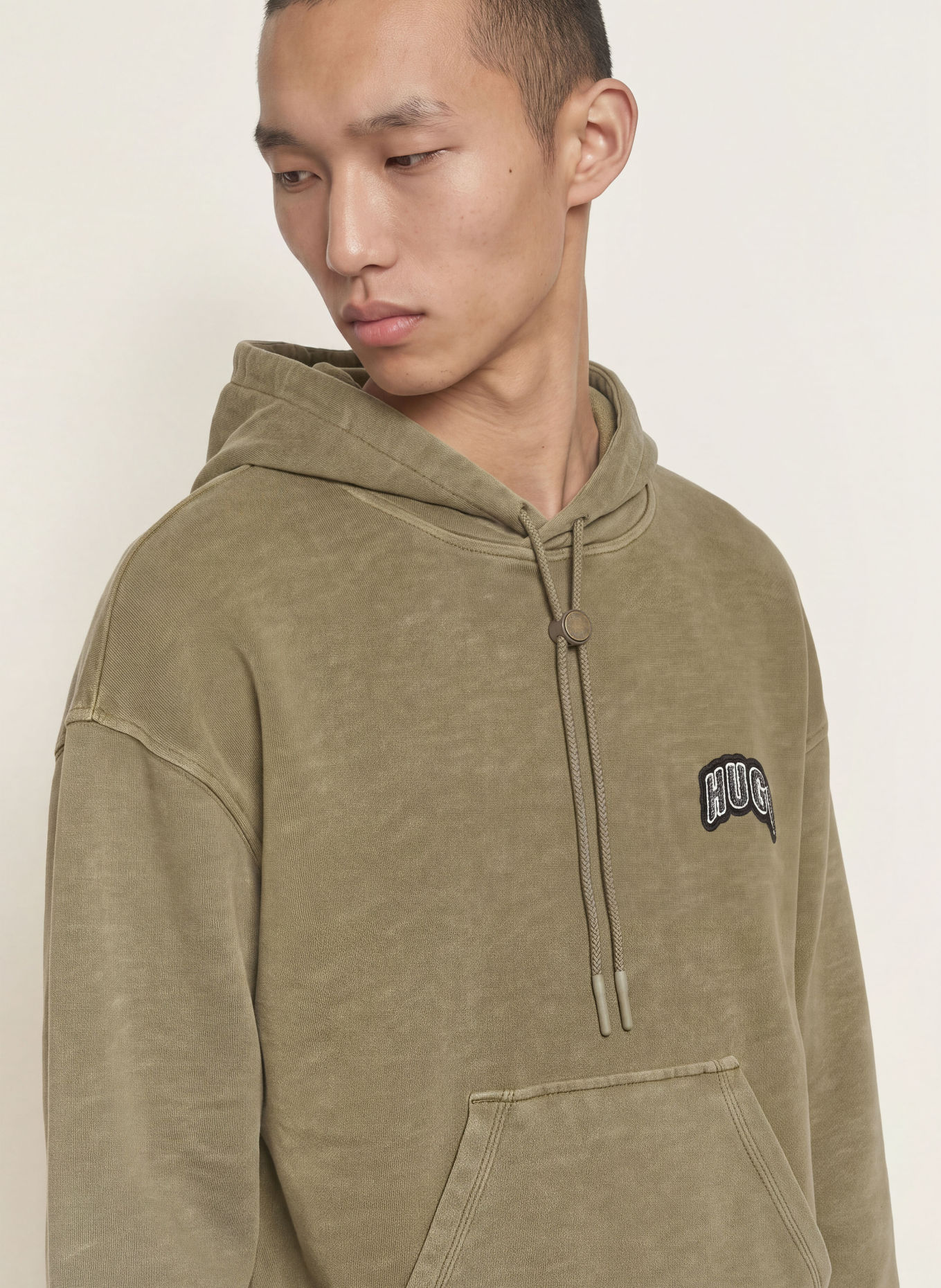 HUGO Hoodie NUCAROO: OLIJF
