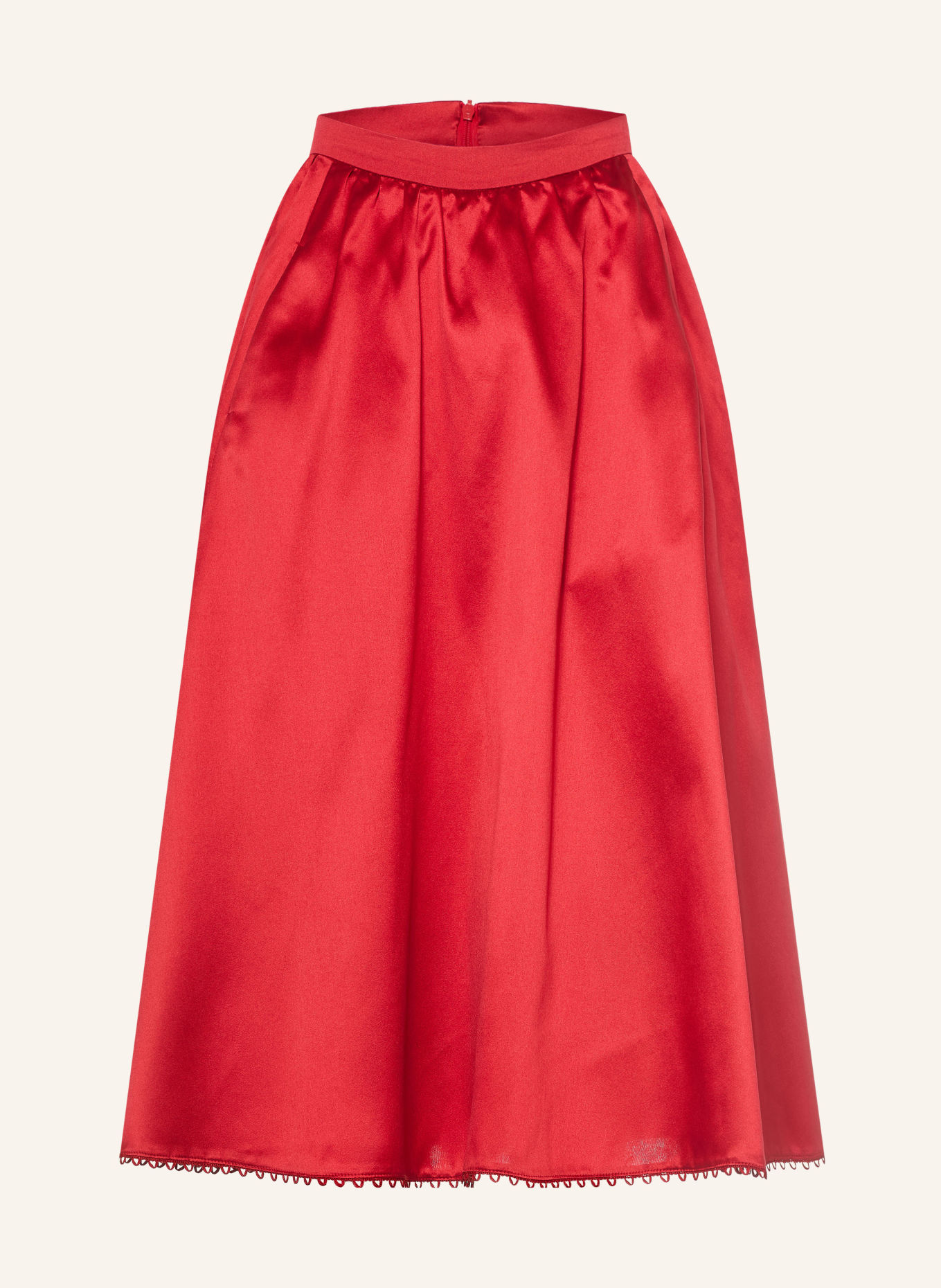 KINGA MATHE Satijnen rok: ROOD