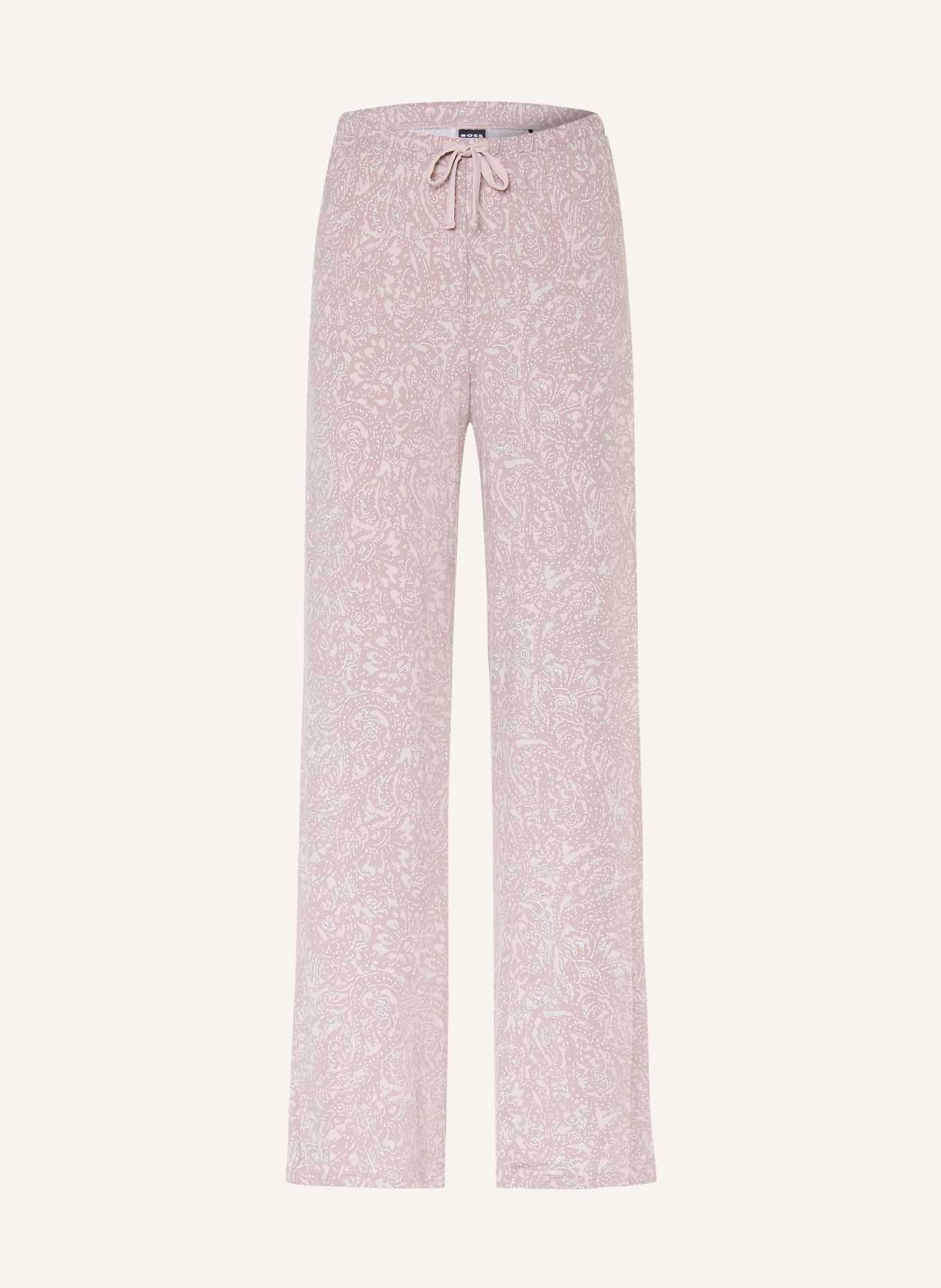 BOSS Schlafhose: BEIGE / CREME