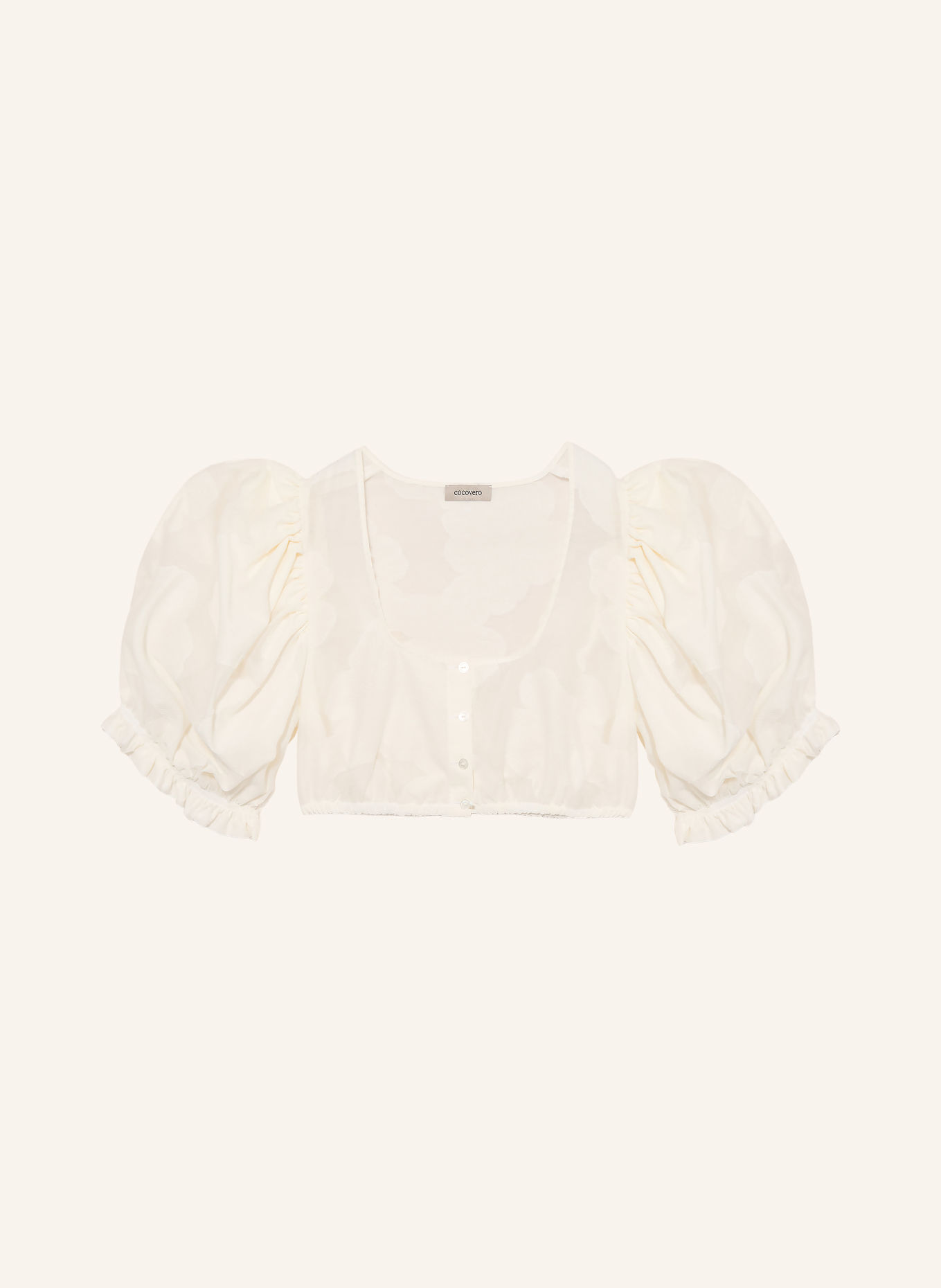 CocoVero Dirndlbluse SIN mit Rüschen: ECRU