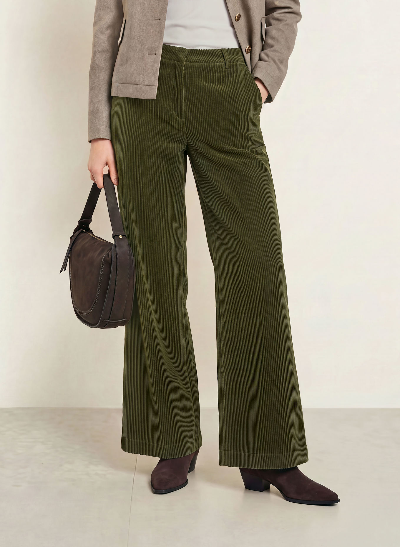 Grasegger GRETA Cord Pants: GREEN