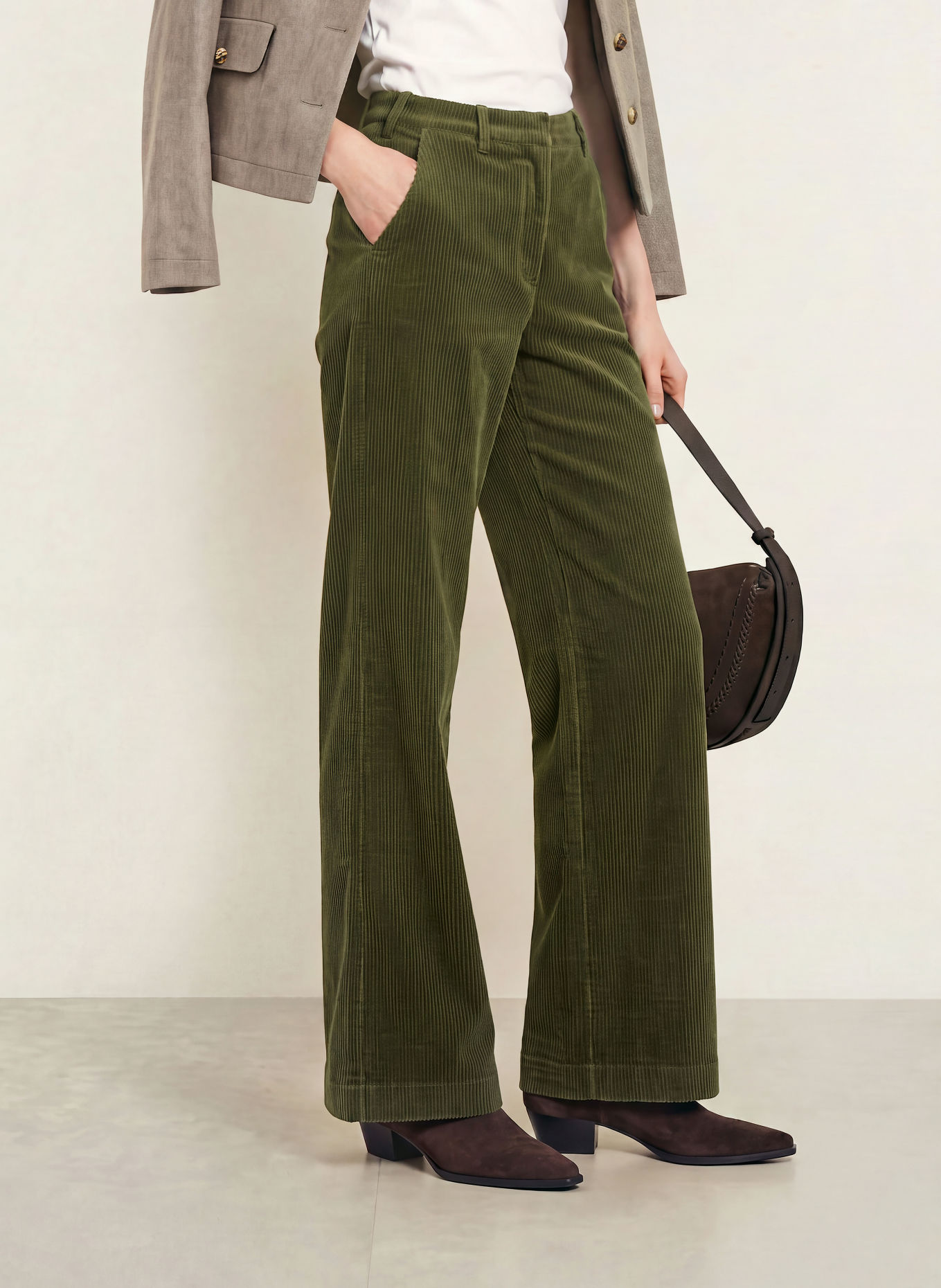 Grasegger GRETA Cord Pants: GREEN