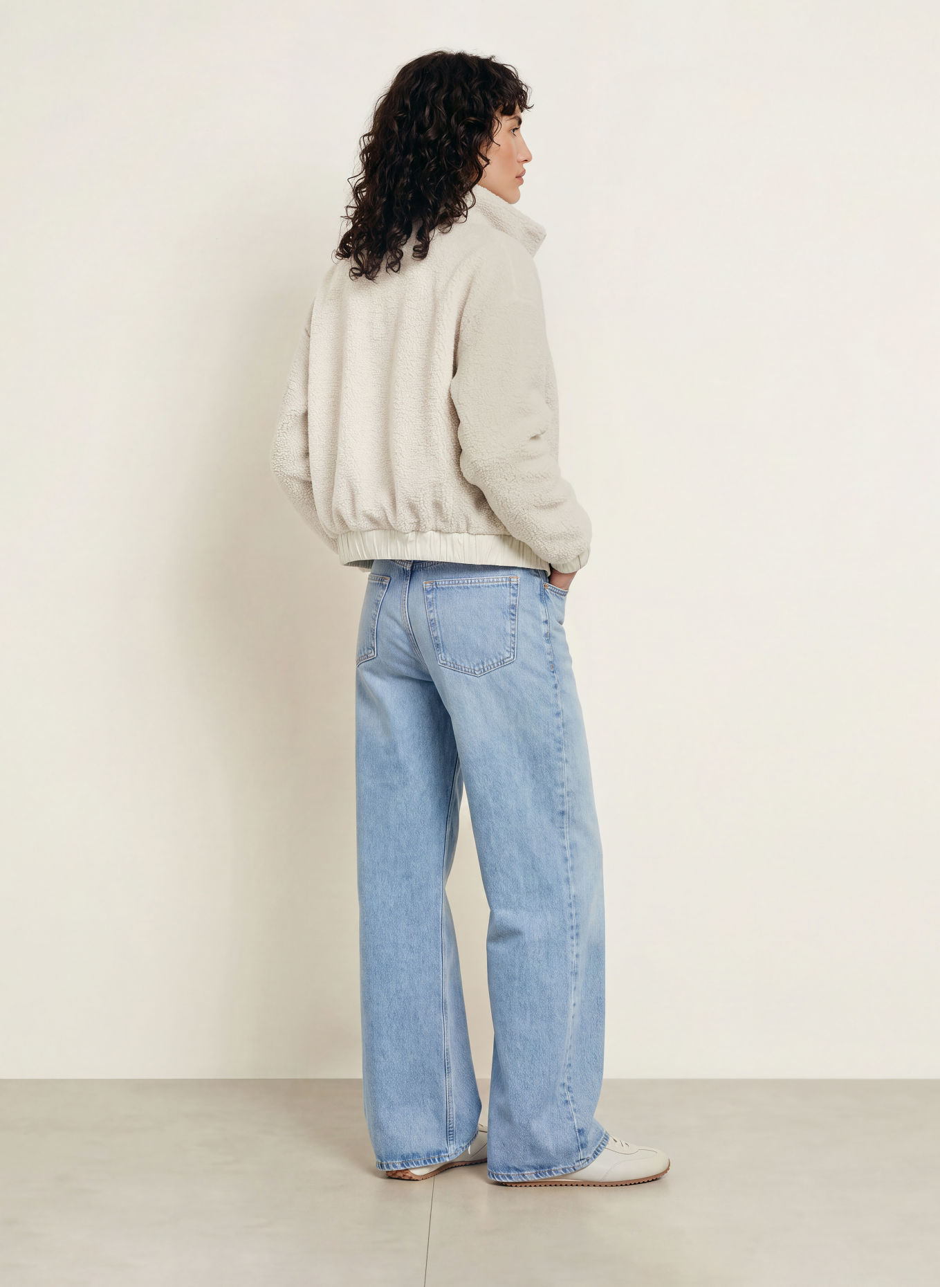 PARAJUMPERS SORI Teddy Fur Jacket: ECRU