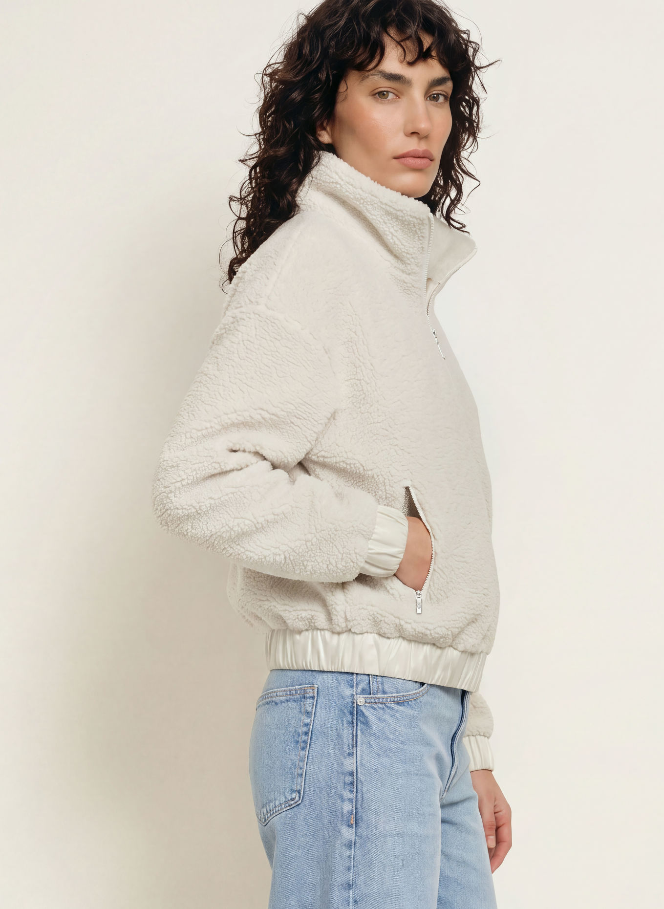 PARAJUMPERS SORI Teddy Fur Jacket: ECRU