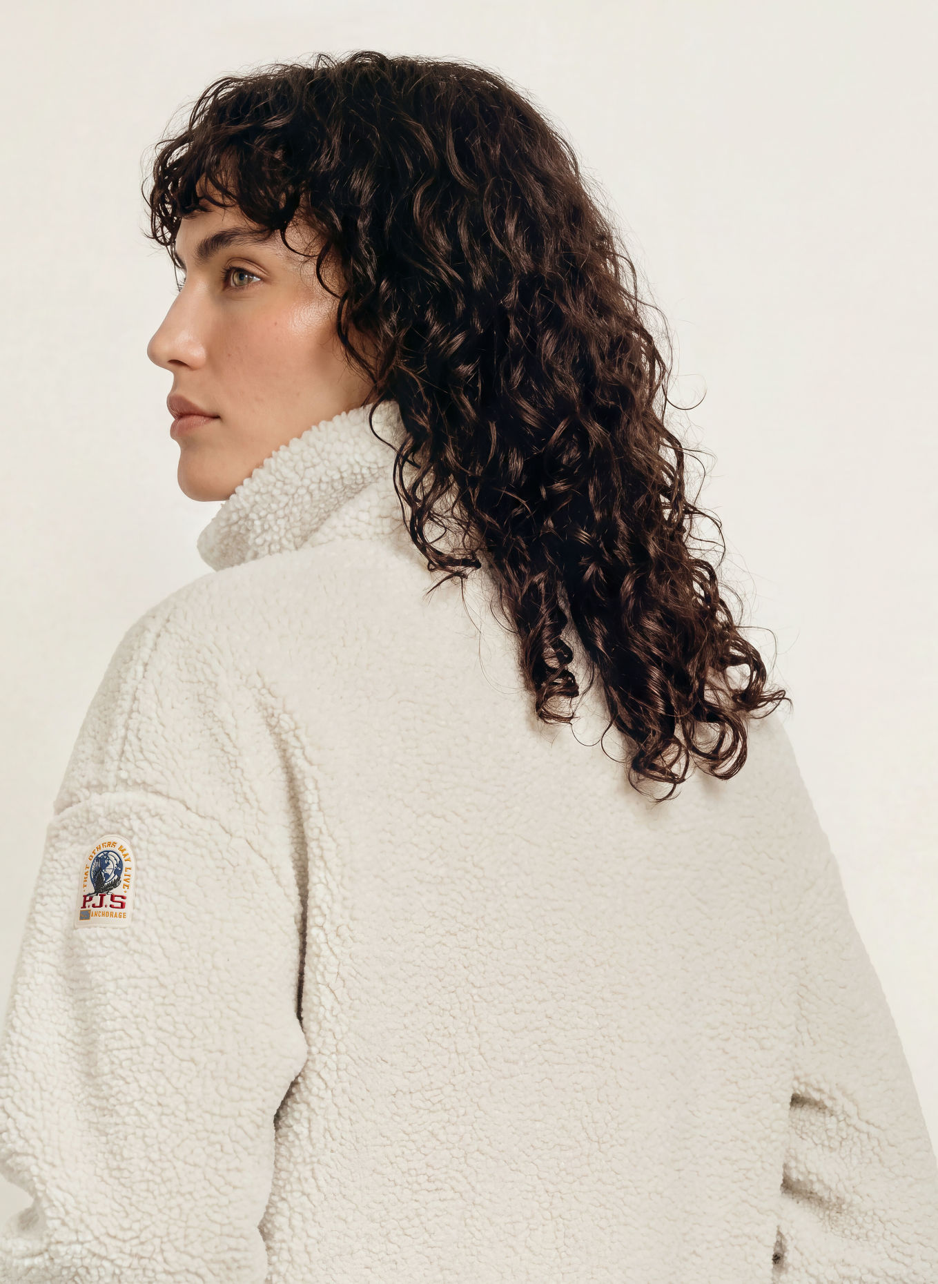 PARAJUMPERS SORI Teddy Fur Jacket: ECRU