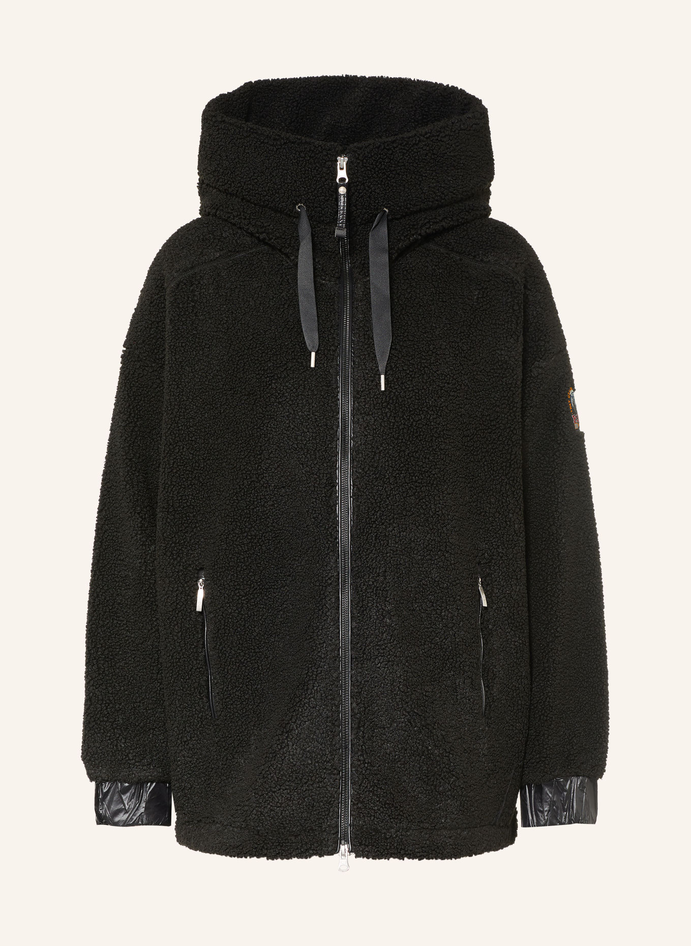 PARAJUMPERS Kurtka z futerka pluszowego NOELLE: CZARNY