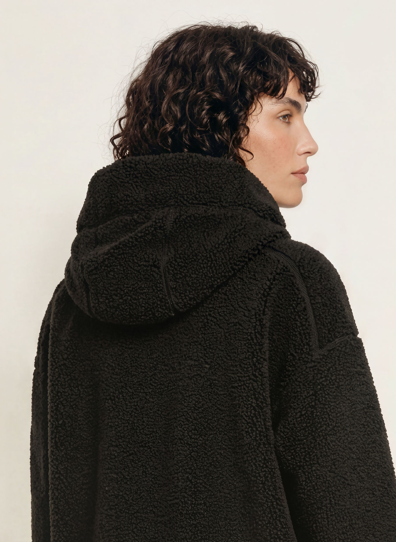 PARAJUMPERS Kurtka z futerka pluszowego NOELLE: CZARNY
