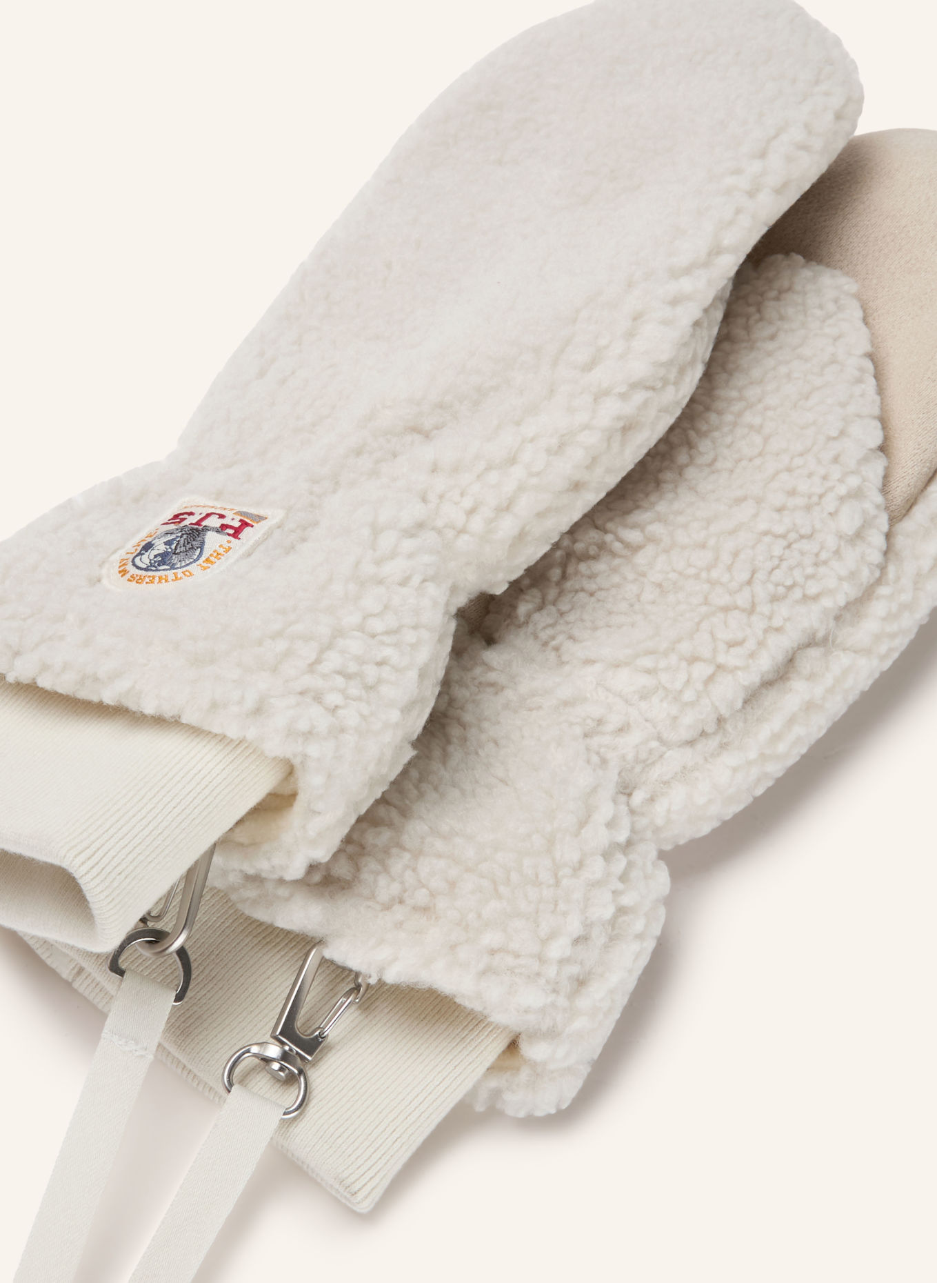 PARAJUMPERS ILOVA Mittens Made of Teddy Fur: CREAM