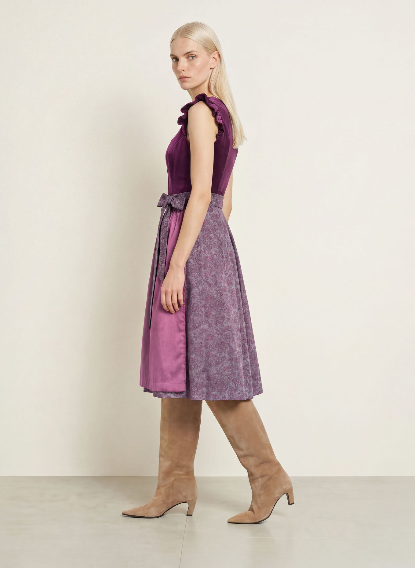 Spieth & Wensky Dirndl KENDALL: DUNKELROT / ALTROSA / HELLLILA