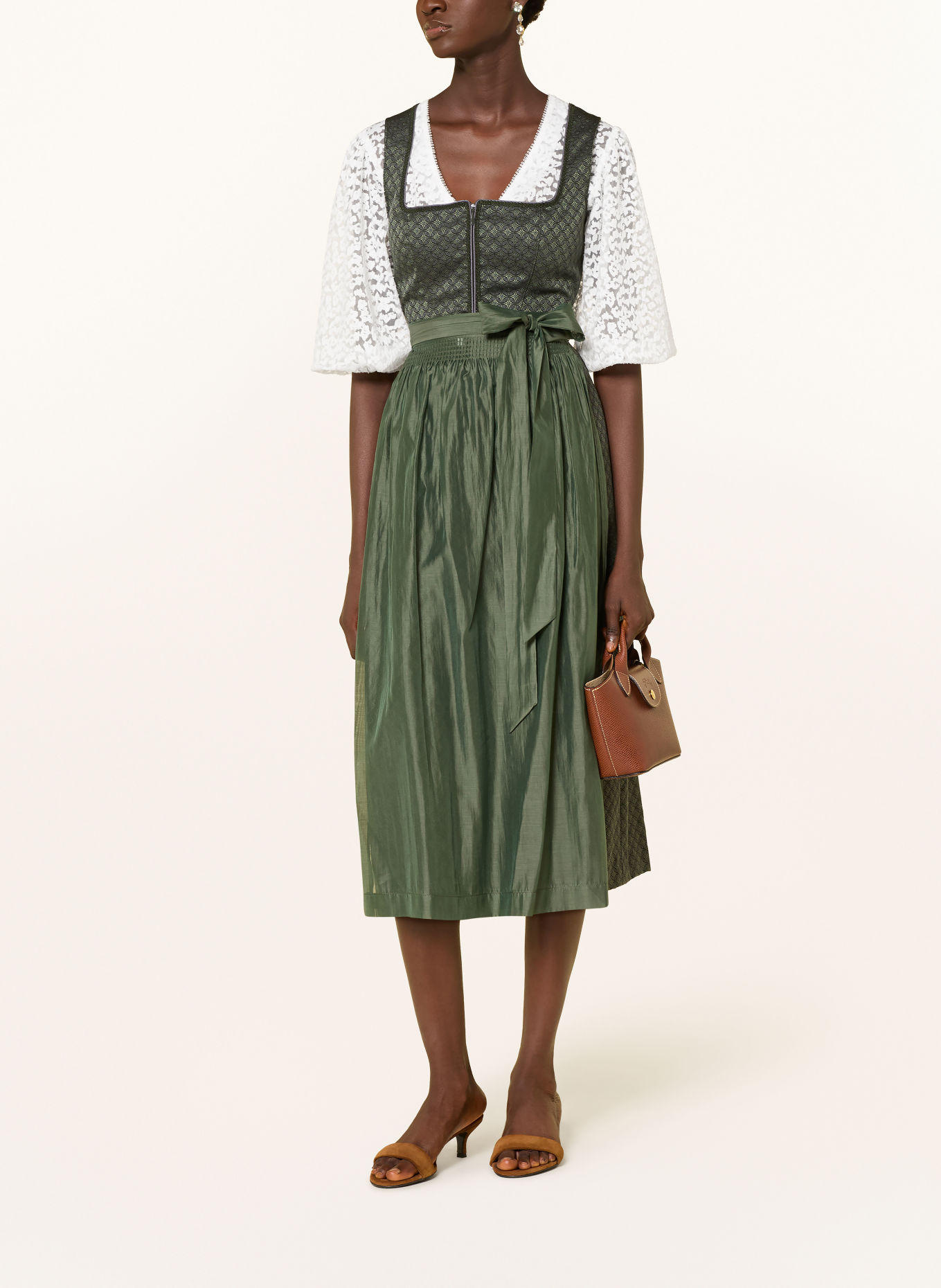 Spieth & Wensky Dirndlblouse KIMI met 3/4-mouwen: WIT