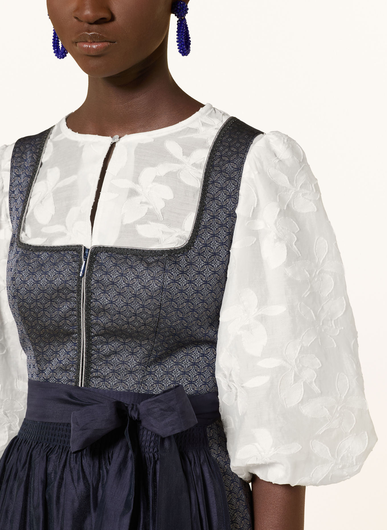 Spieth & Wensky Dirndlblouse KIRNIA met 3/4-mouwen: WIT