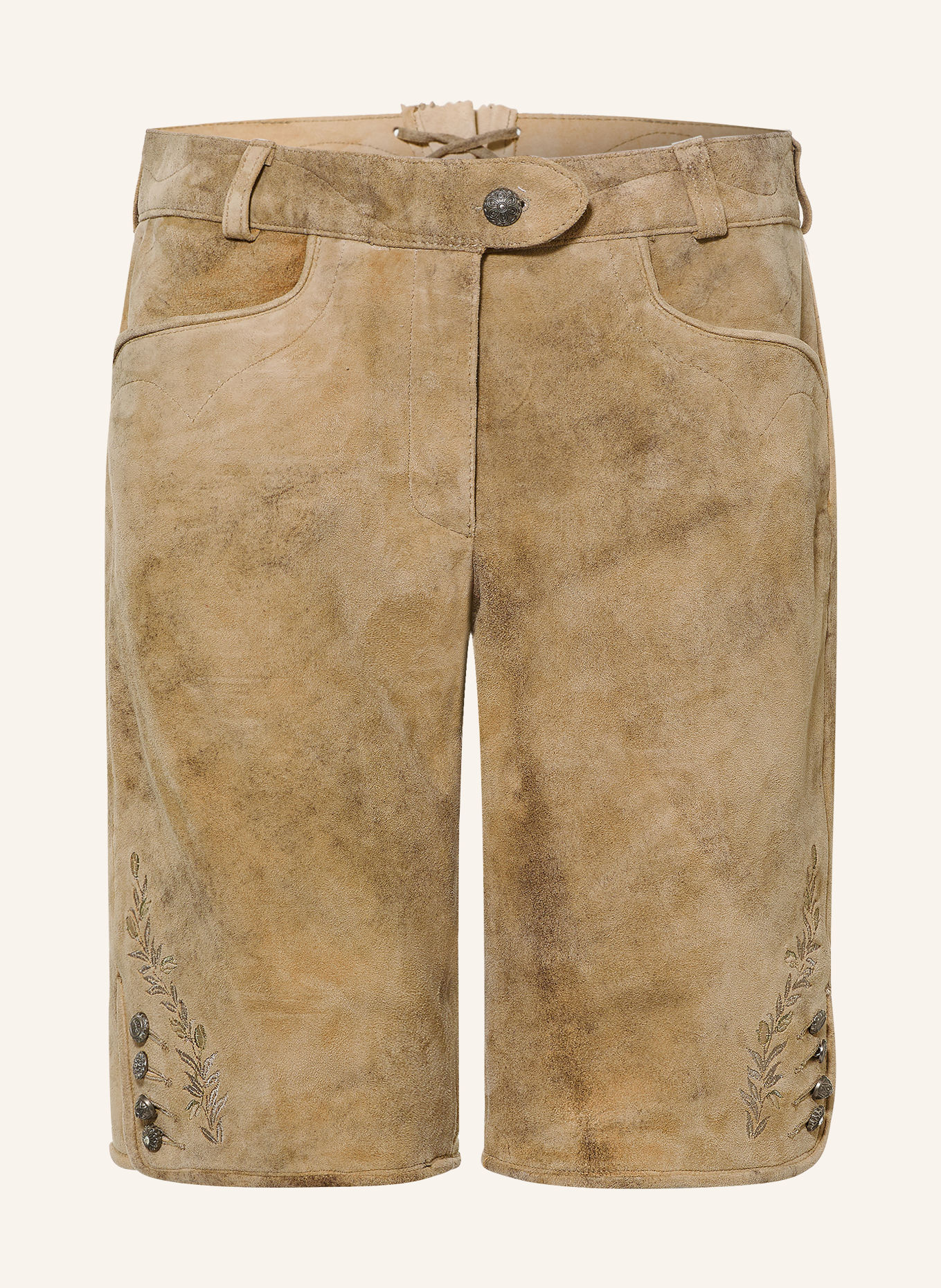 Spieth & Wensky KAMARIA Traditional leather trousers: CAMEL / TAUPE / GREEN