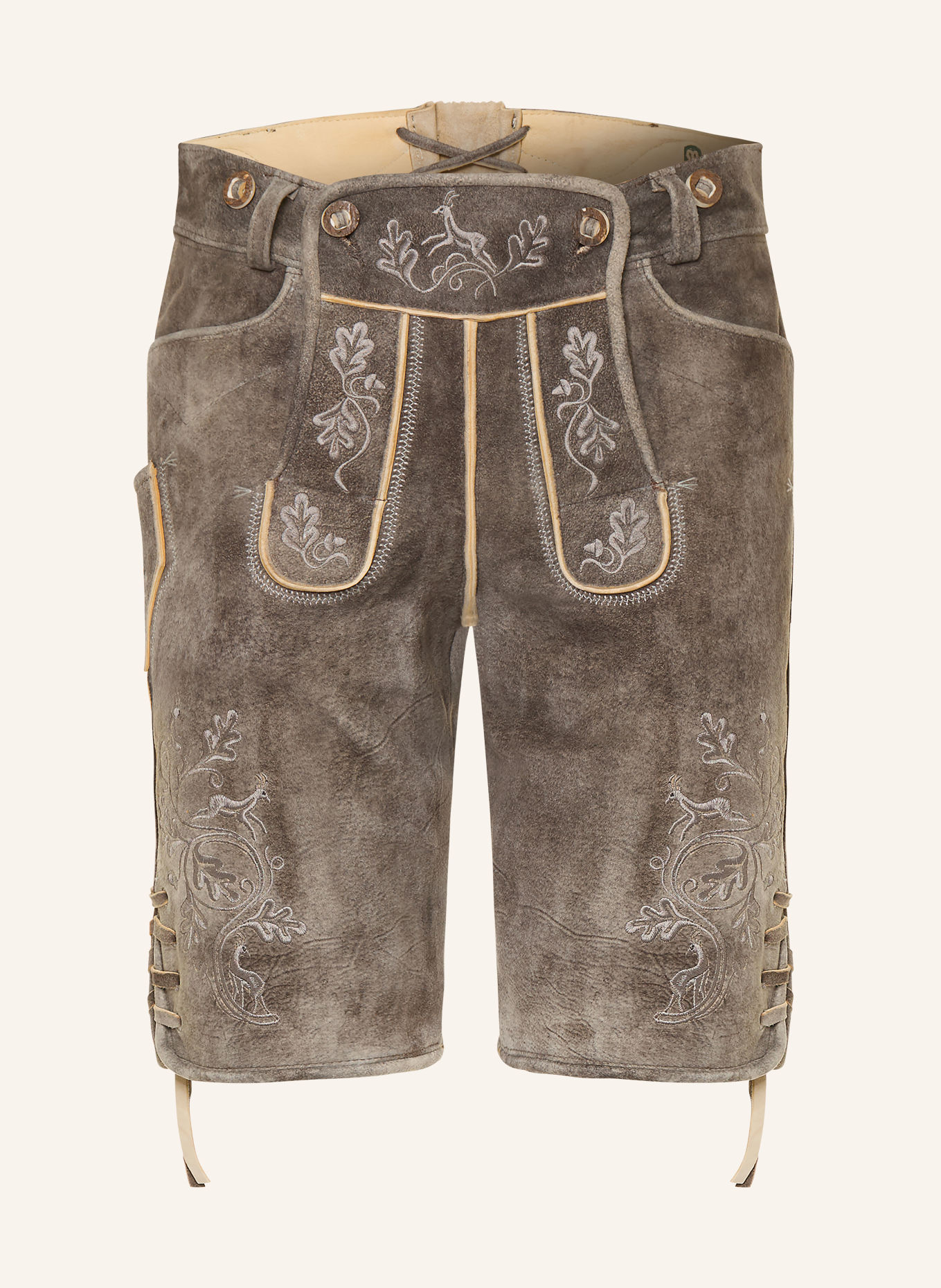 BECKERT MARKTSCHELLENBERG Traditional leather trousers: DARK GRAY