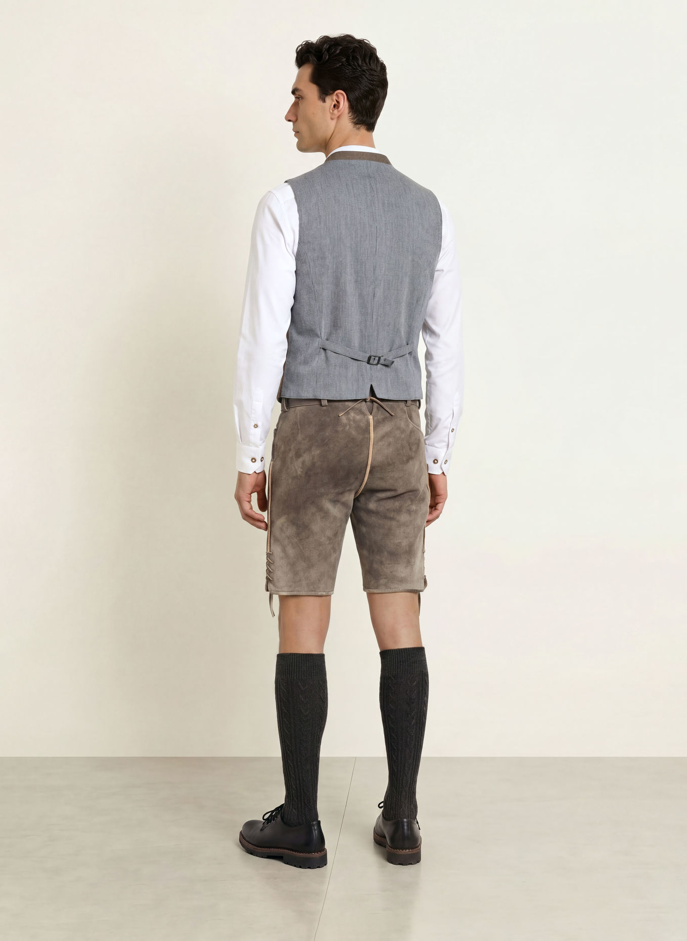 BECKERT MARKTSCHELLENBERG Traditional leather trousers: DARK GRAY