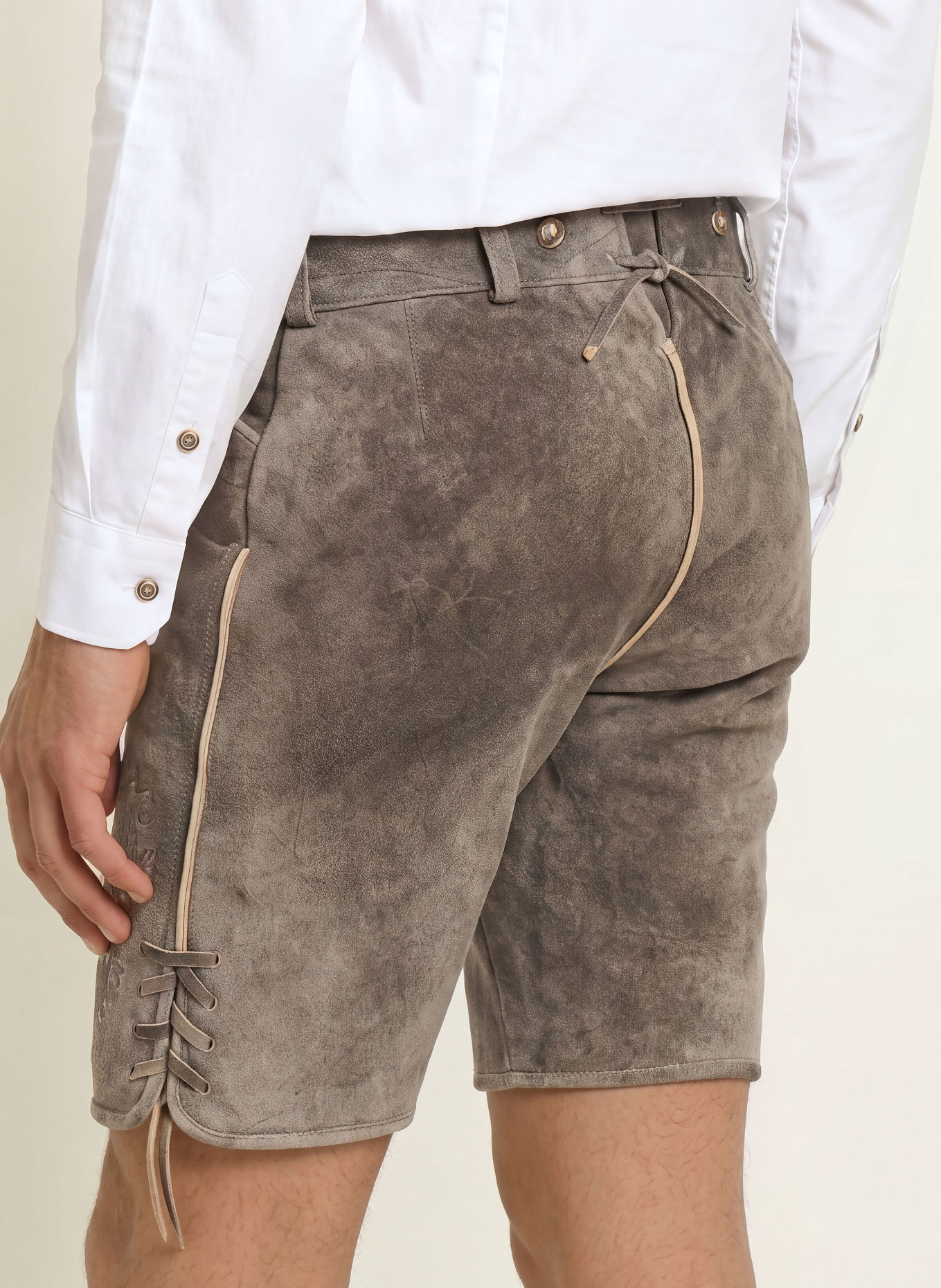 BECKERT MARKTSCHELLENBERG Traditional leather trousers: DARK GRAY