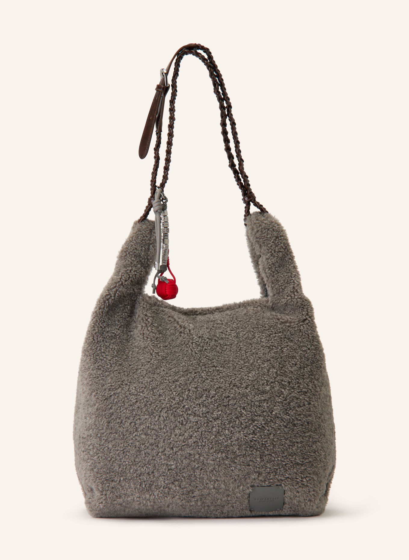 SEIDENFELT Shoppers SKJERN: GRIJS / MARRON FONCÉ
