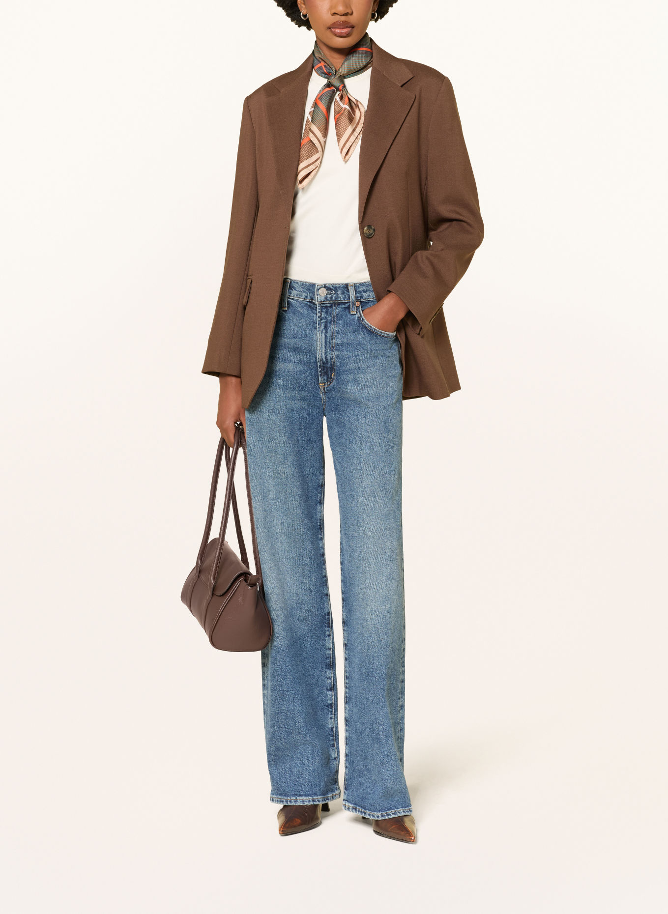 SEIDENFELT NELMA Shoulder Bag: DARK BROWN