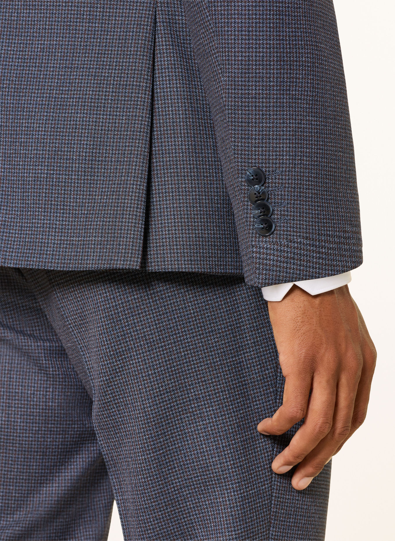 HUGO Anzug HENRY GETLIN Extra Slim Fit: BLAU / BRAUN / DUNKELBLAU