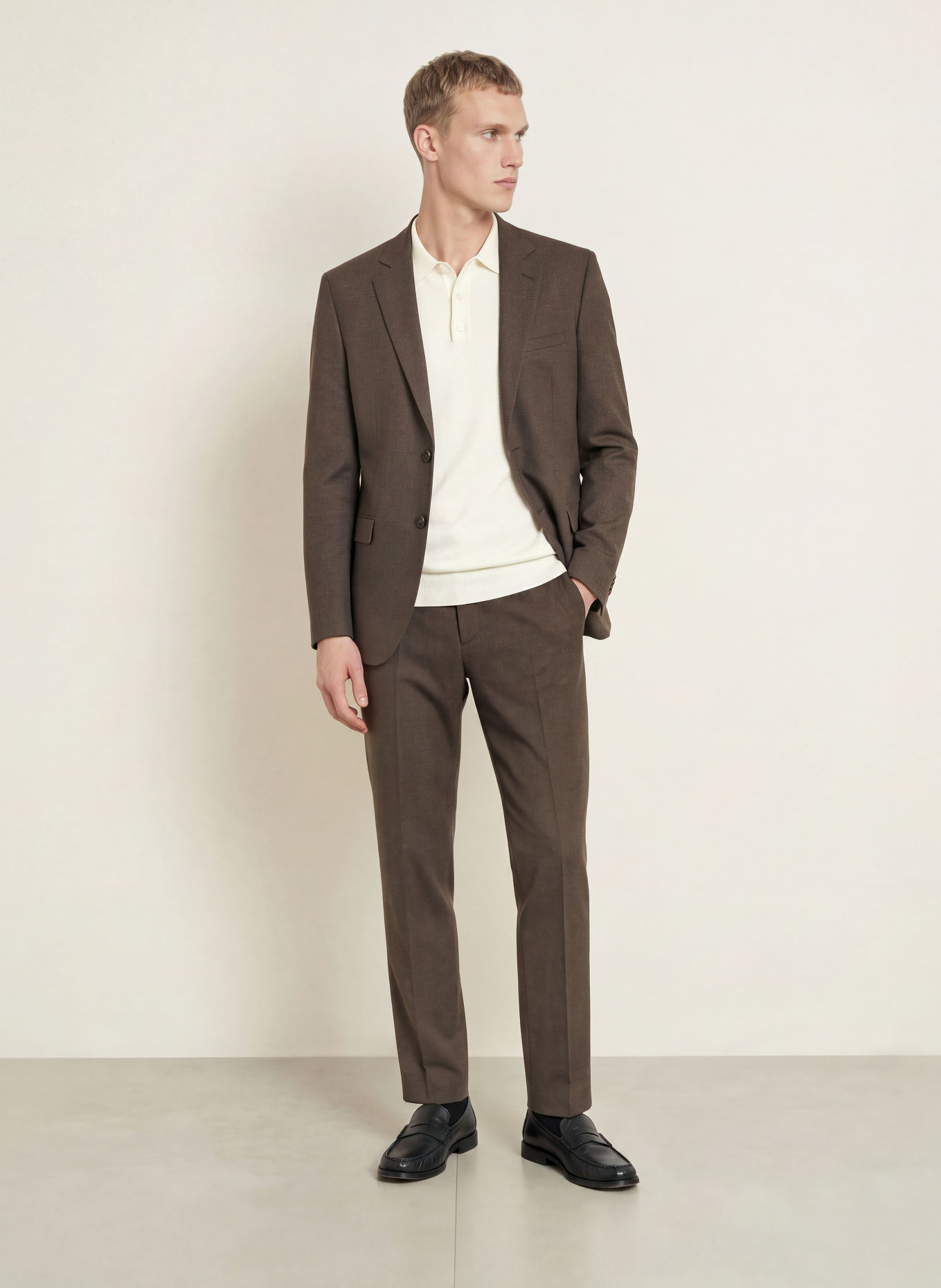 HUGO Anzughose HESTEN Extra Slim Fit: 903 Brown Overflow