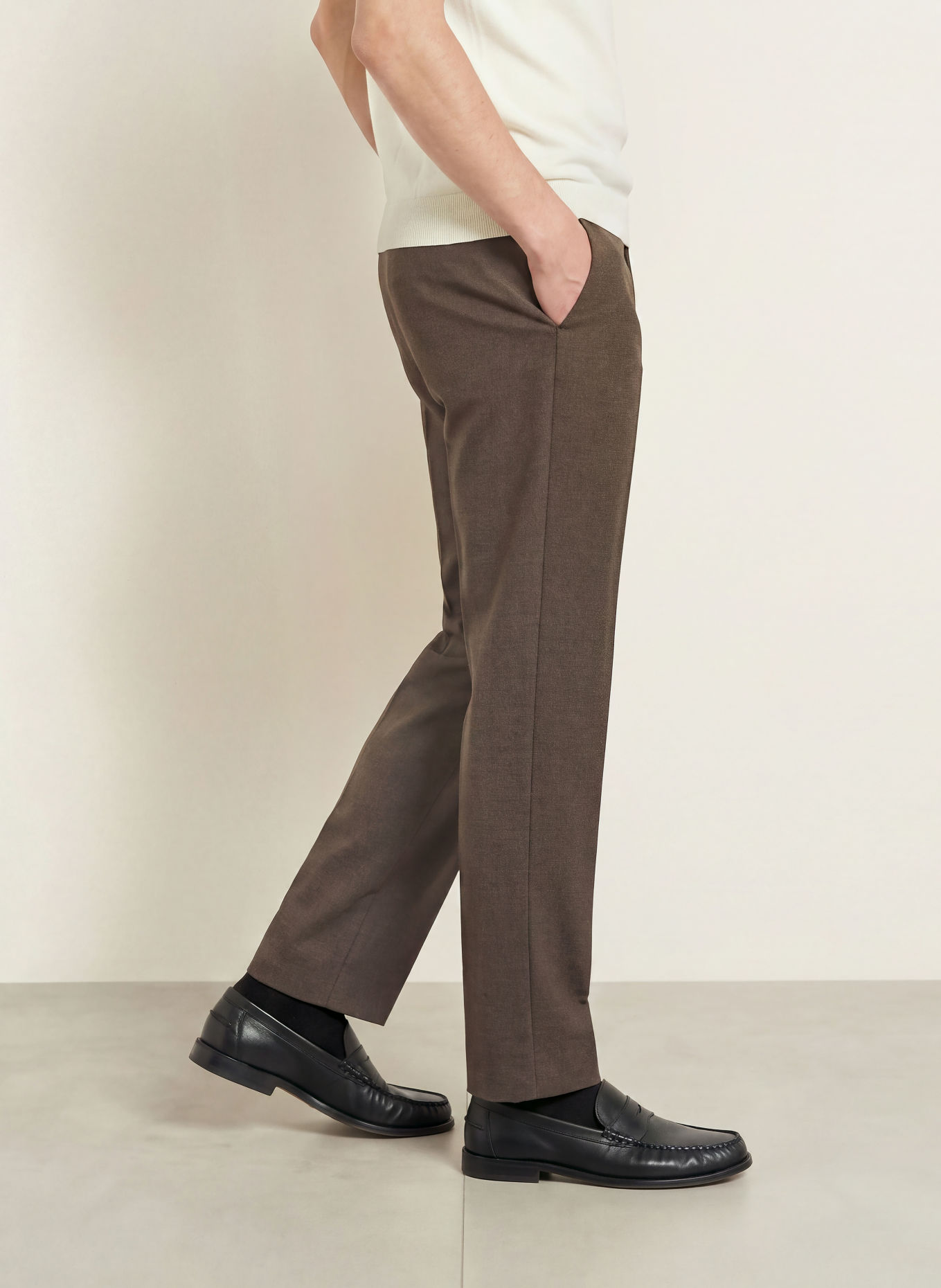 HUGO Anzughose HESTEN Extra Slim Fit: 903 Brown Overflow