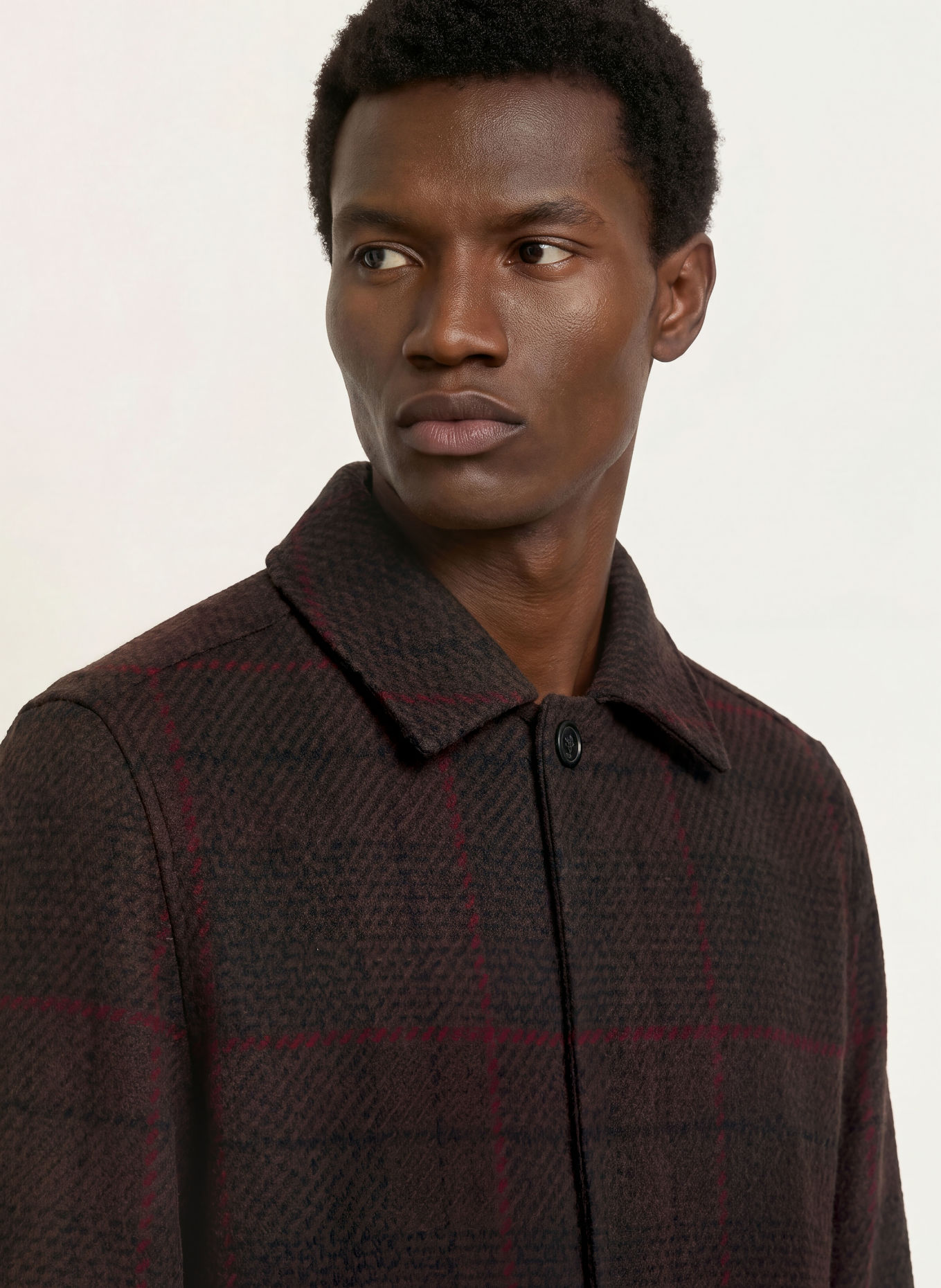 HUGO Mantel METTOS: MARRON FONCÉ / DONKERROOD