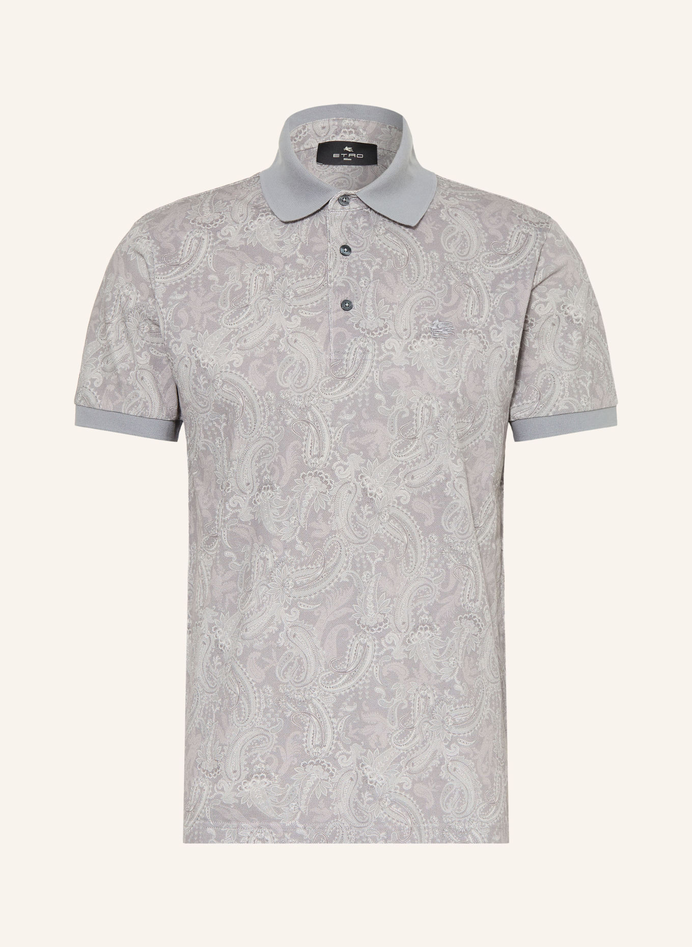 ETRO Koszulka polo Piqué: SZARONIEBIESKI