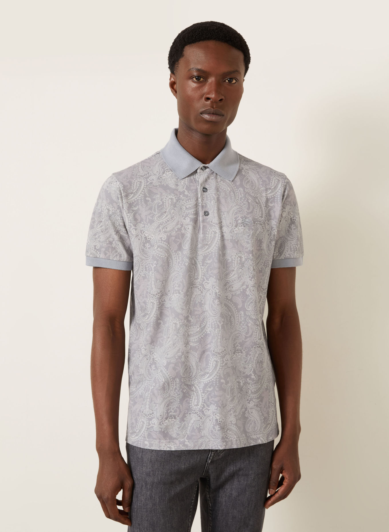 ETRO Koszulka polo Piqué: SZARONIEBIESKI