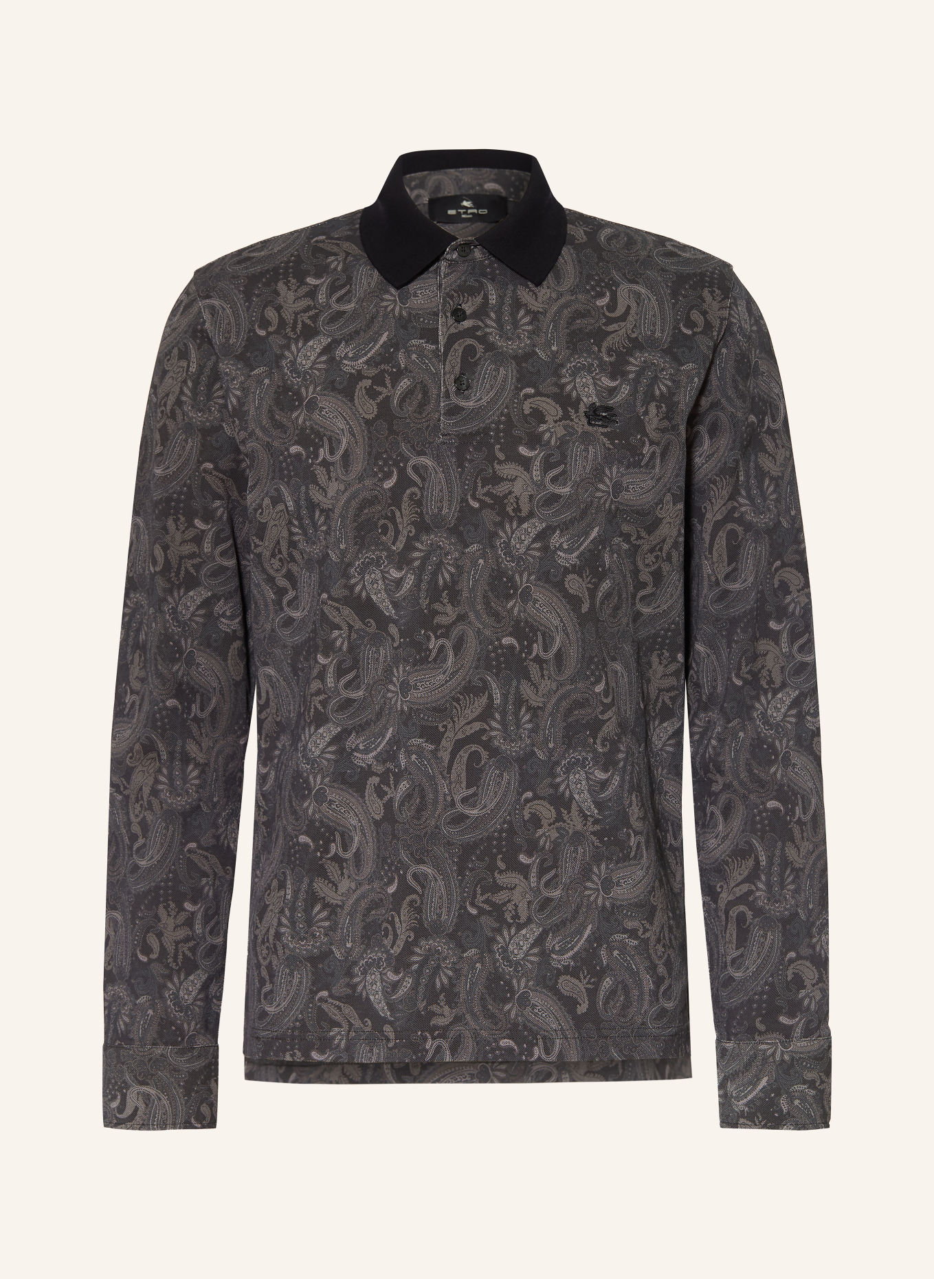 ETRO Piqué-poloshirt: DONKERGRIJS
