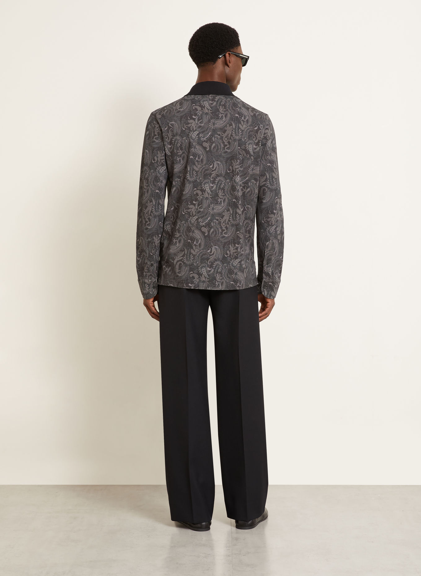 ETRO Piqué-poloshirt: DONKERGRIJS
