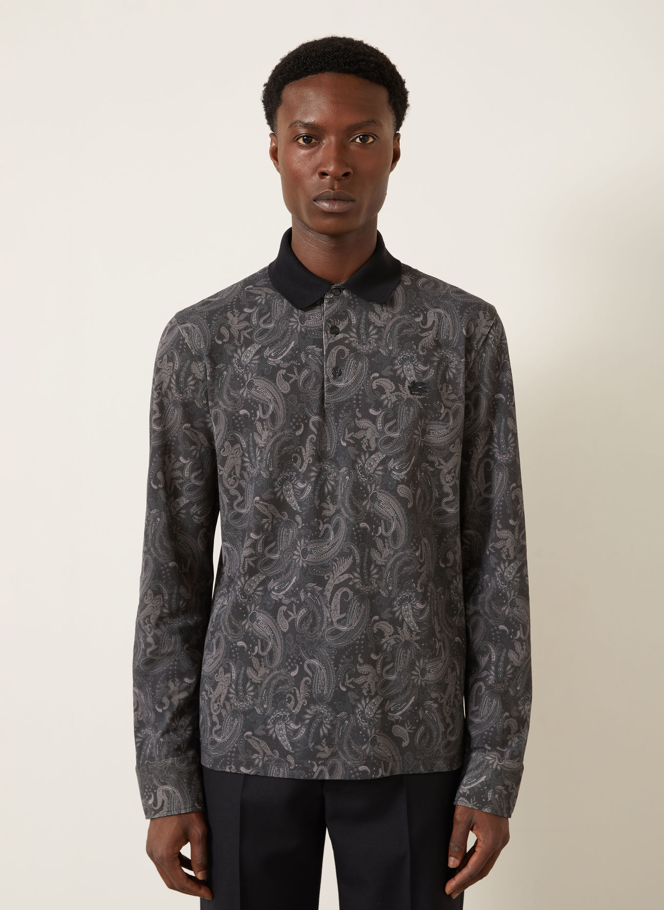ETRO Piqué-poloshirt: DONKERGRIJS