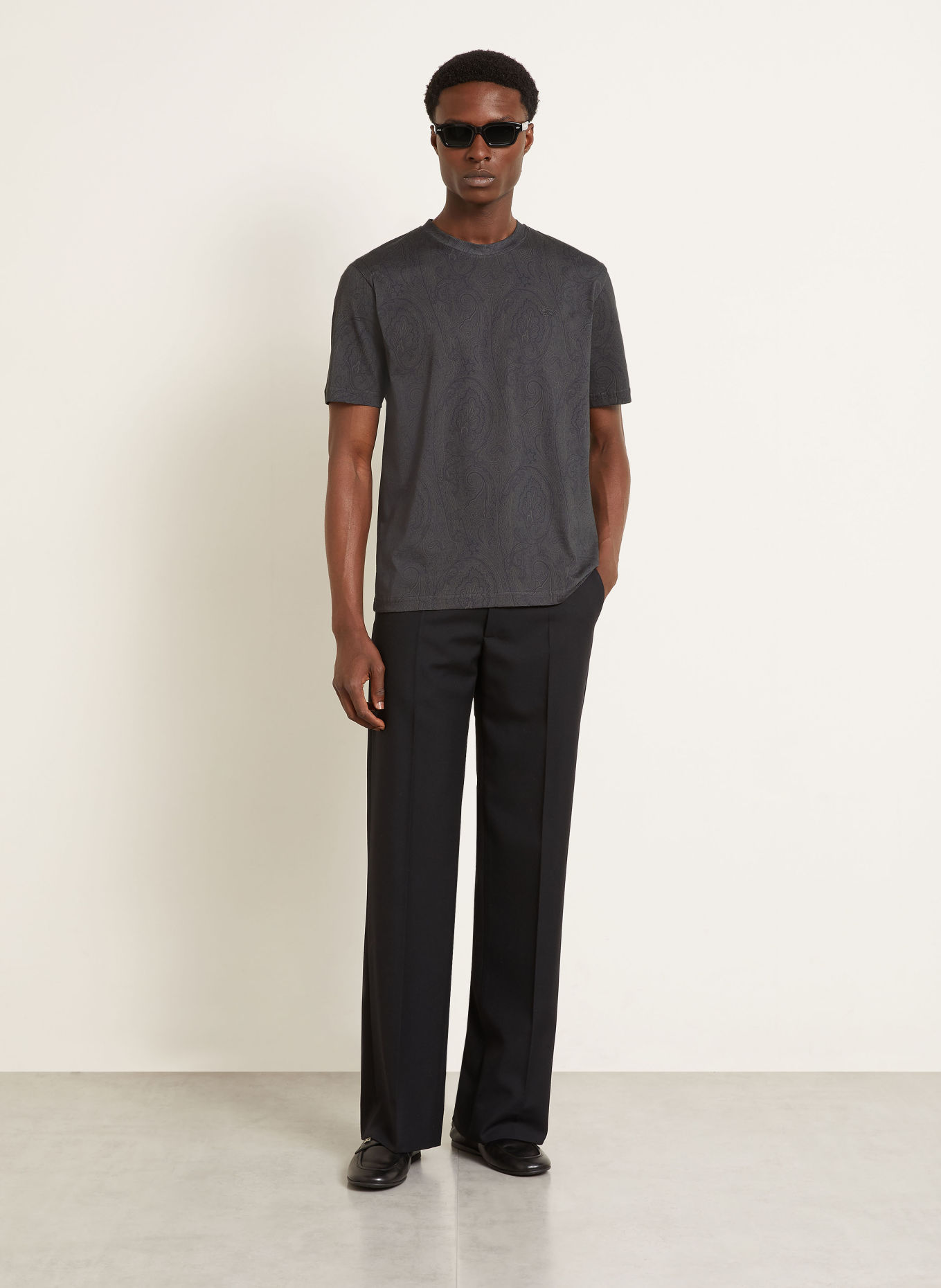 ETRO T-shirt: DONKERGRIJS