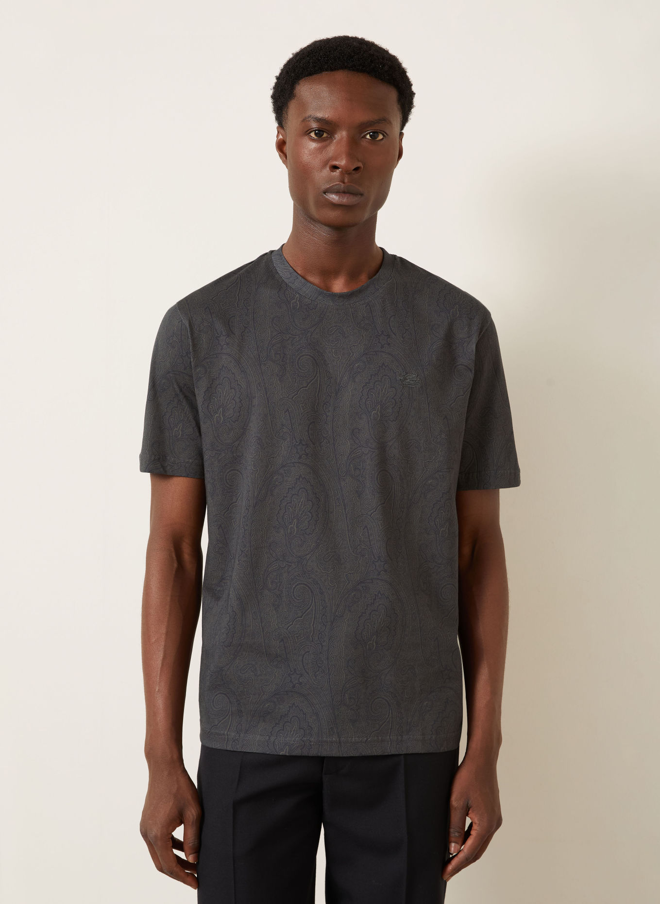 ETRO T-shirt: DONKERGRIJS